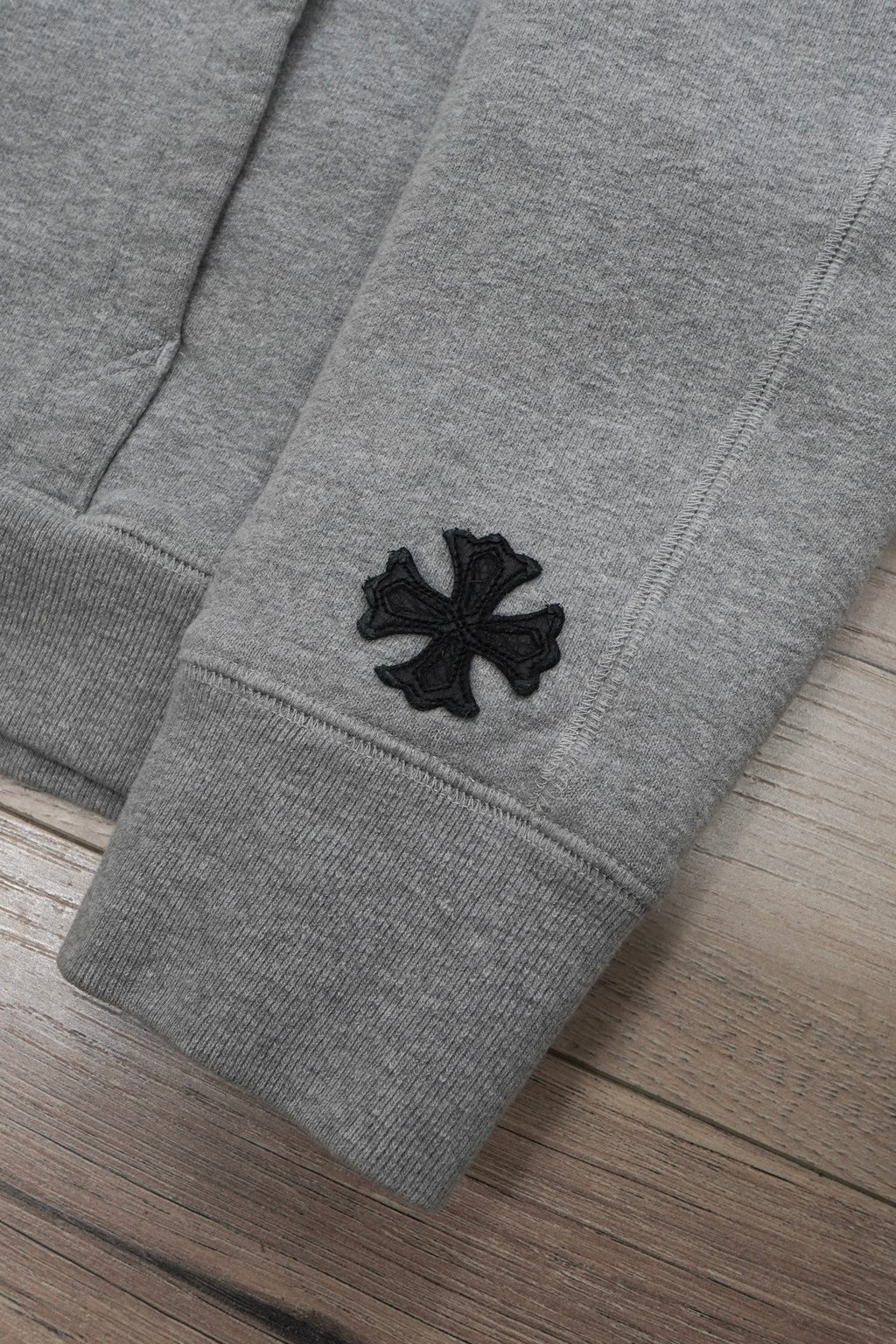 Chrome Hearts Plus Cross Patch Grey Hoodie