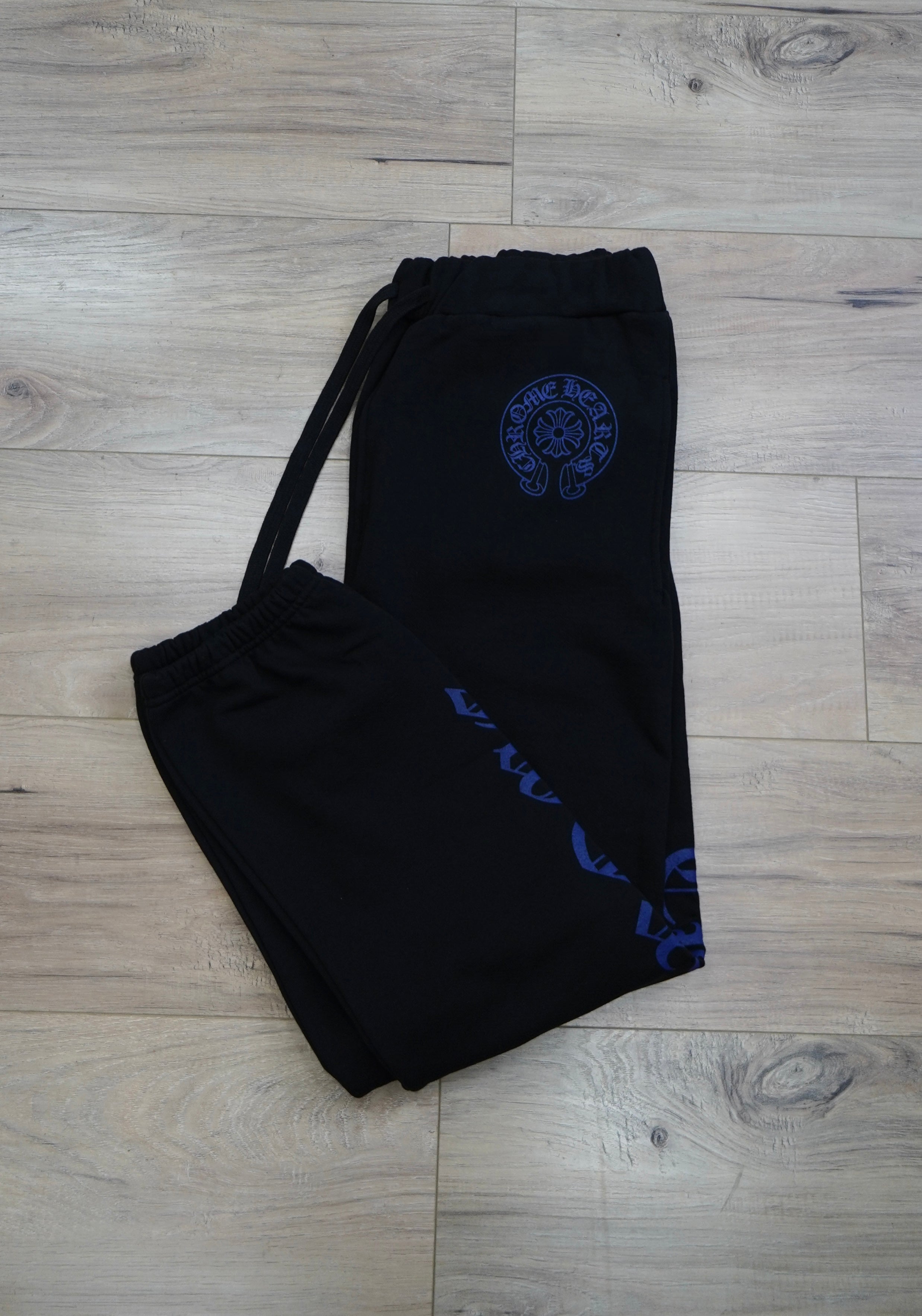 Chrome Hearts Blue Horseshoe Logo Sweatpants