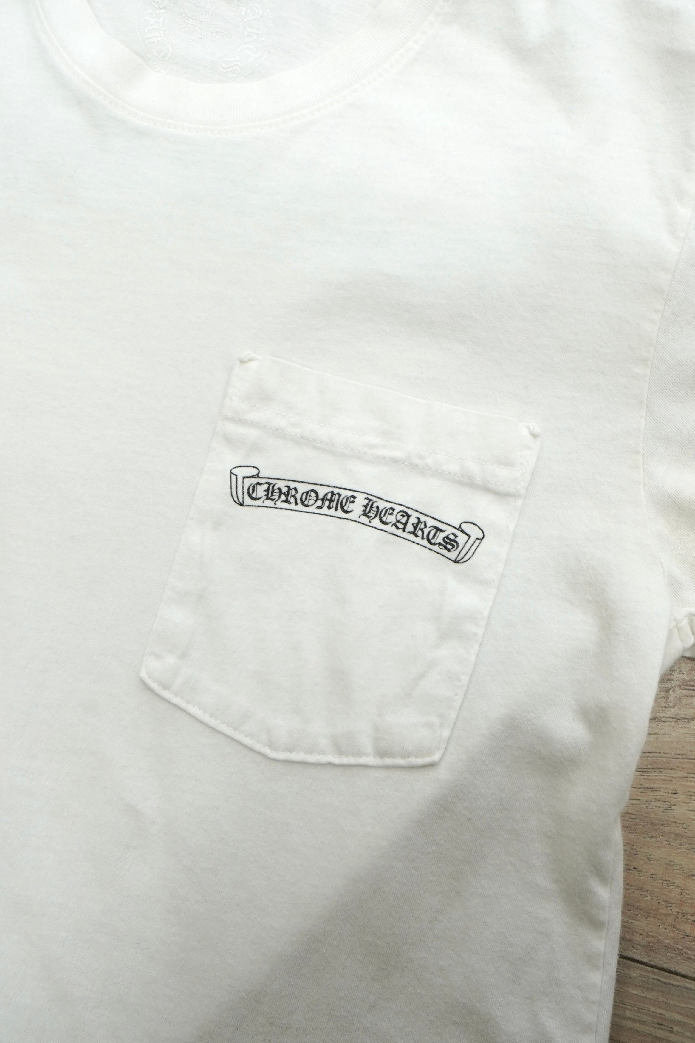 Chrome Hearts Scroll Logo FU Sleeve T-Shirt