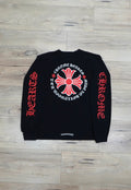 Chrome Hearts Made In Hollywood Red Plus Cross Long-Sleeve
