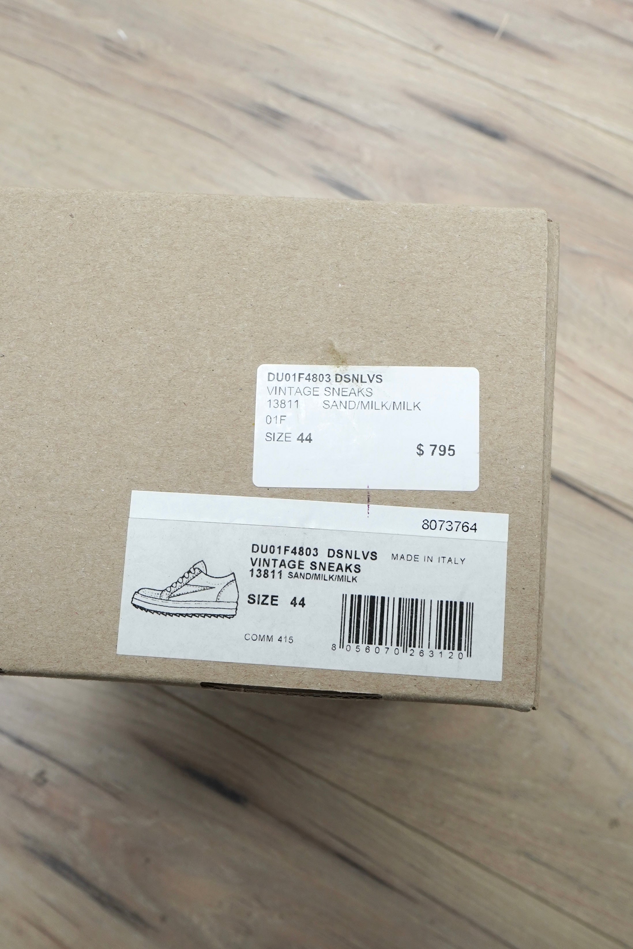 Rick Owens DRKSHDW Vintage Sneaks 'Sand Milk'