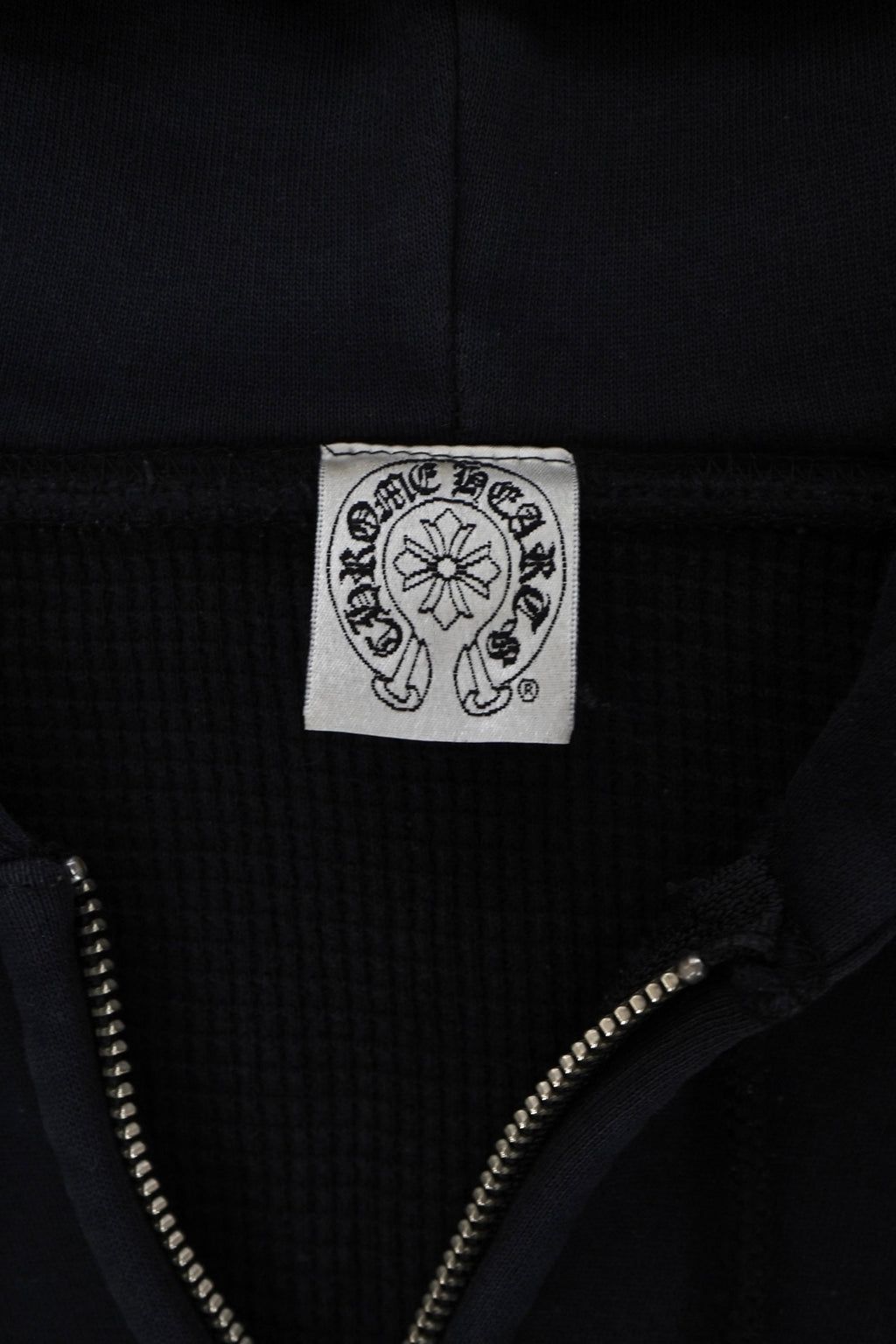 Vintage Chrome Hearts Horseshoe Cross Thermal Zip Up Hoodie