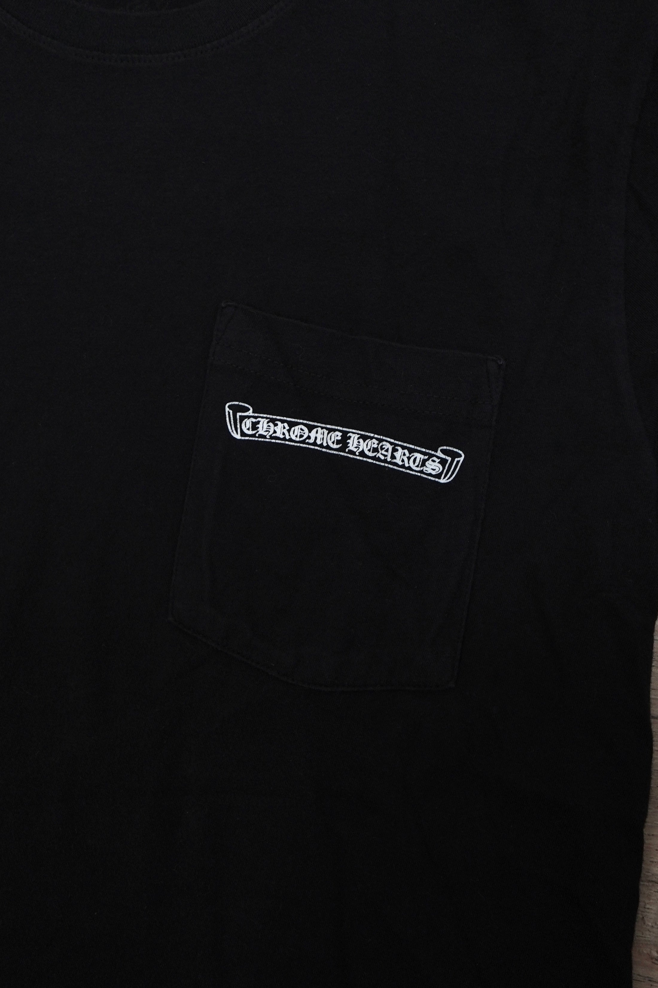 Chrome Hearts Scroll Logo Black T-Shirt