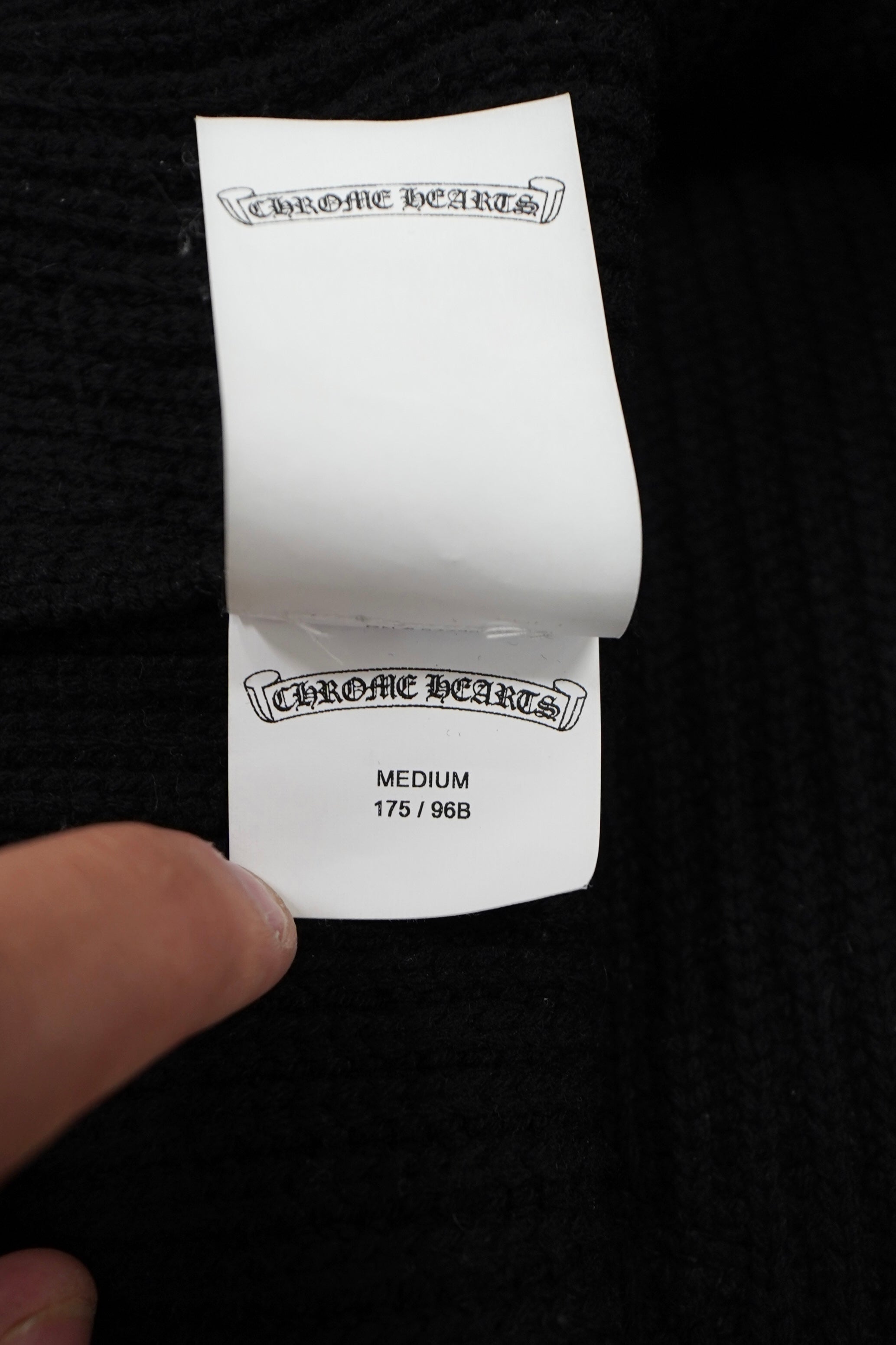 Chrome Hearts Cemetery Cross Patch Quarter Zip Cashmere Pullover
