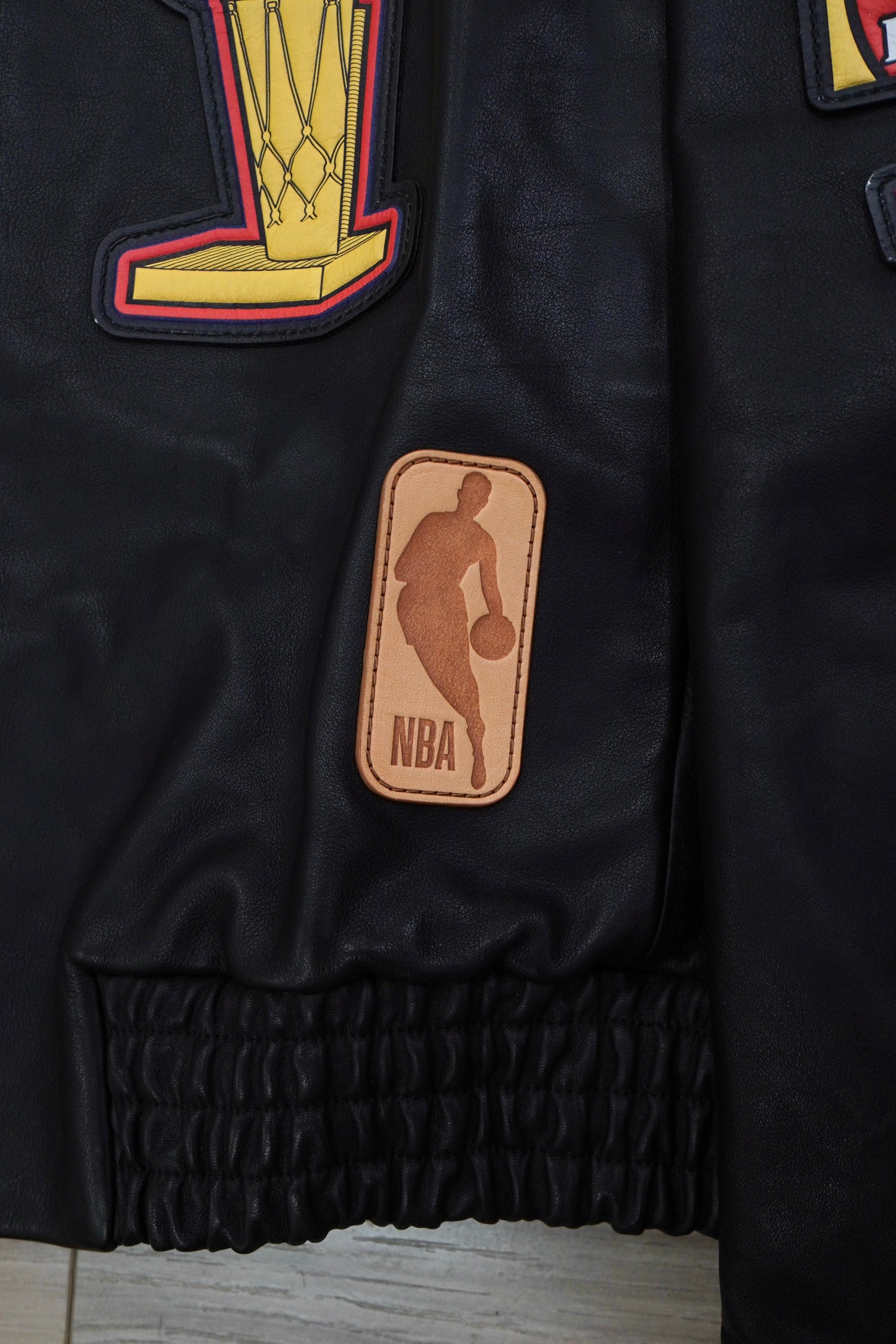 Louis Vuitton × NBA Logos Leather Hero Jacket