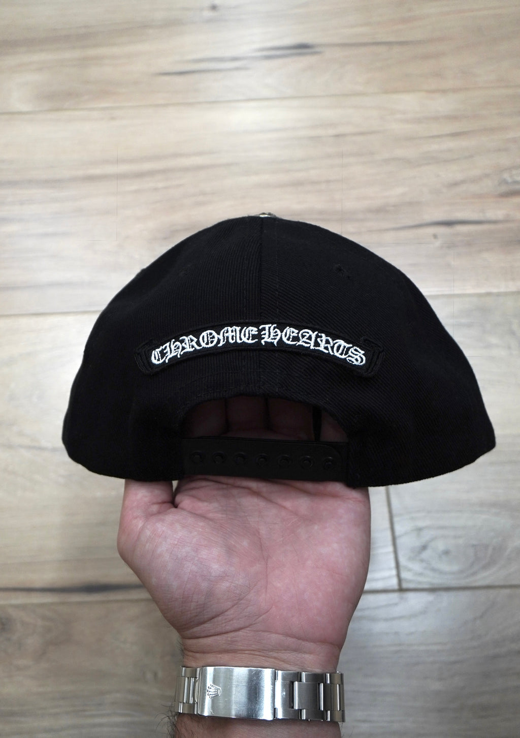 Chrome Hearts Horseshoe Black Denim Baseball Hat