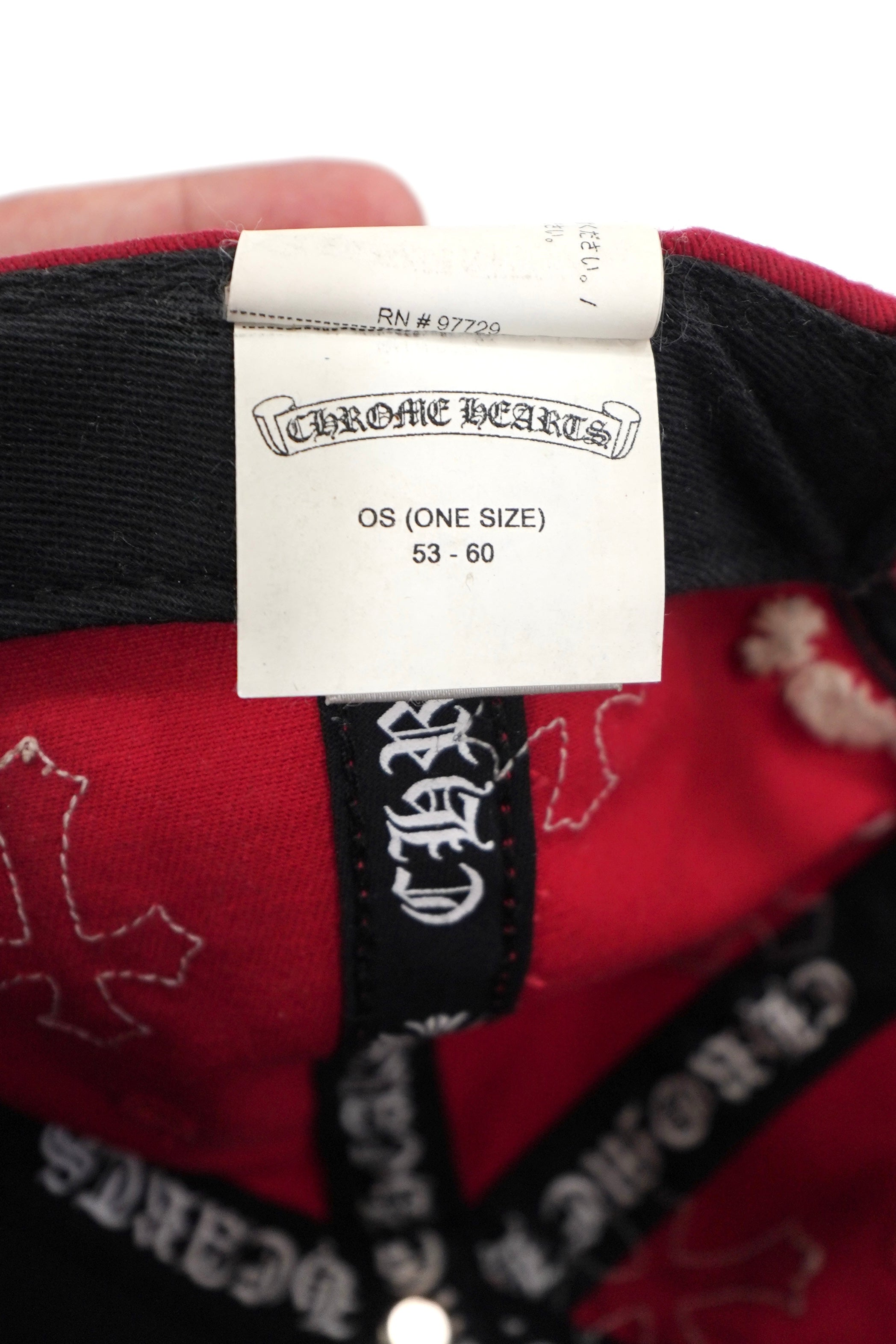 Chrome Hearts Leather Cross Patch Hat 'Red'