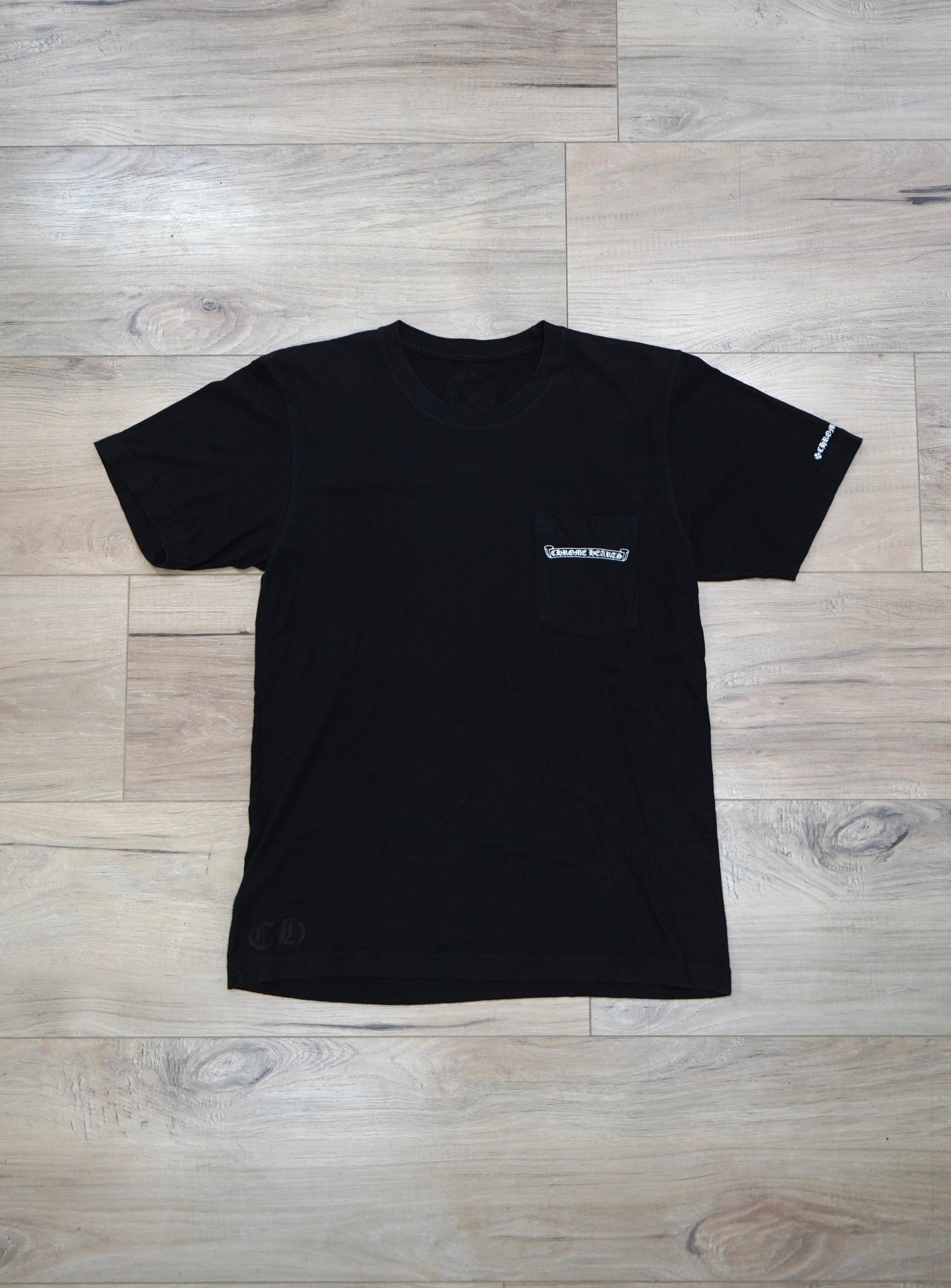 Chrome Hearts Scroll Logo Black T-Shirt