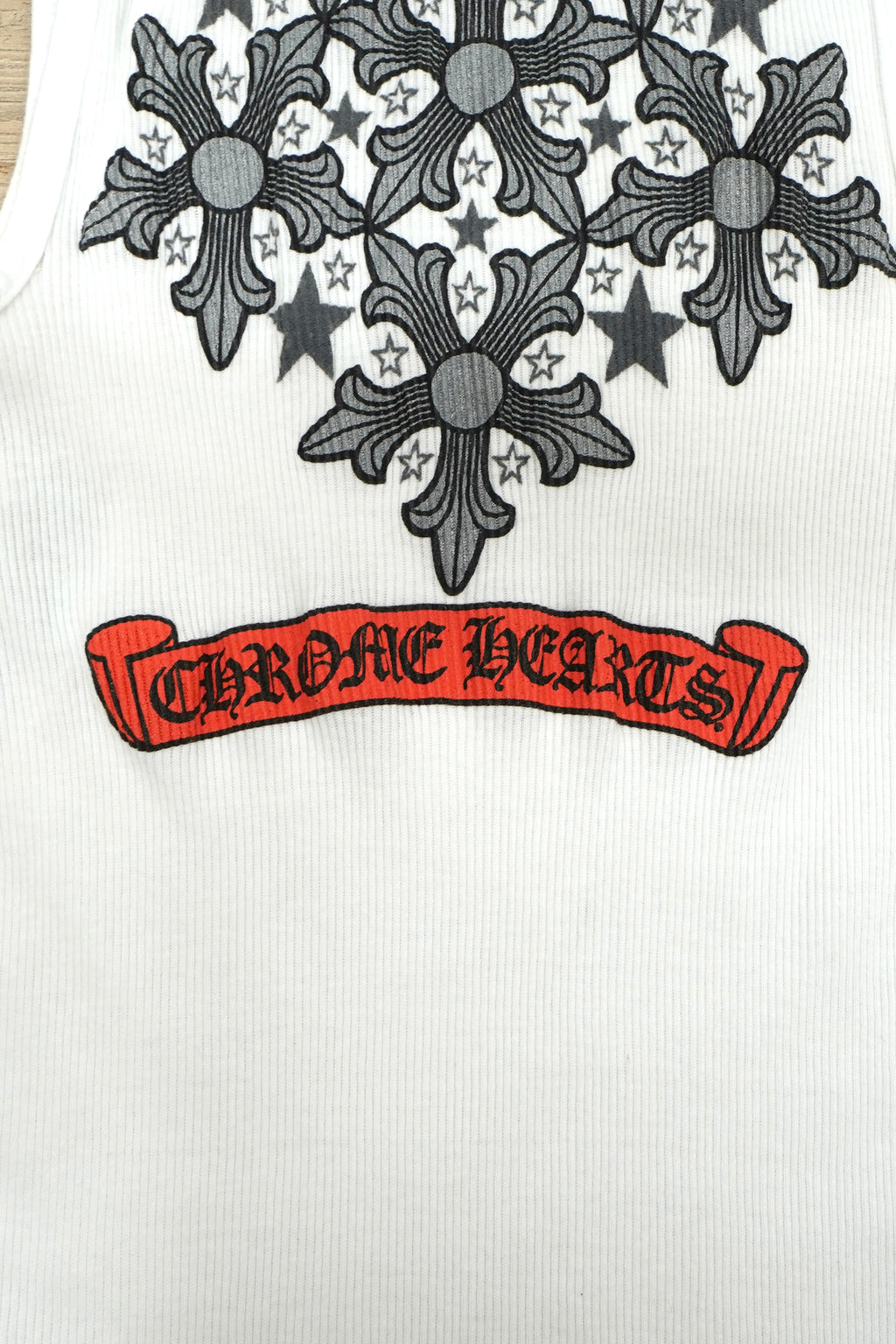 Vintage Chrome Hearts Orange Scroll Ninja Star Tank Top