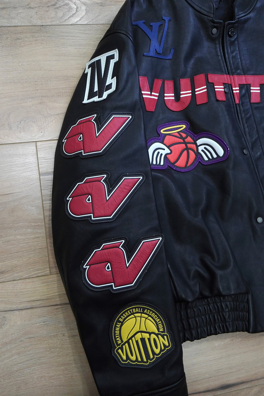 Louis Vuitton × NBA Logos Leather Hero Jacket
