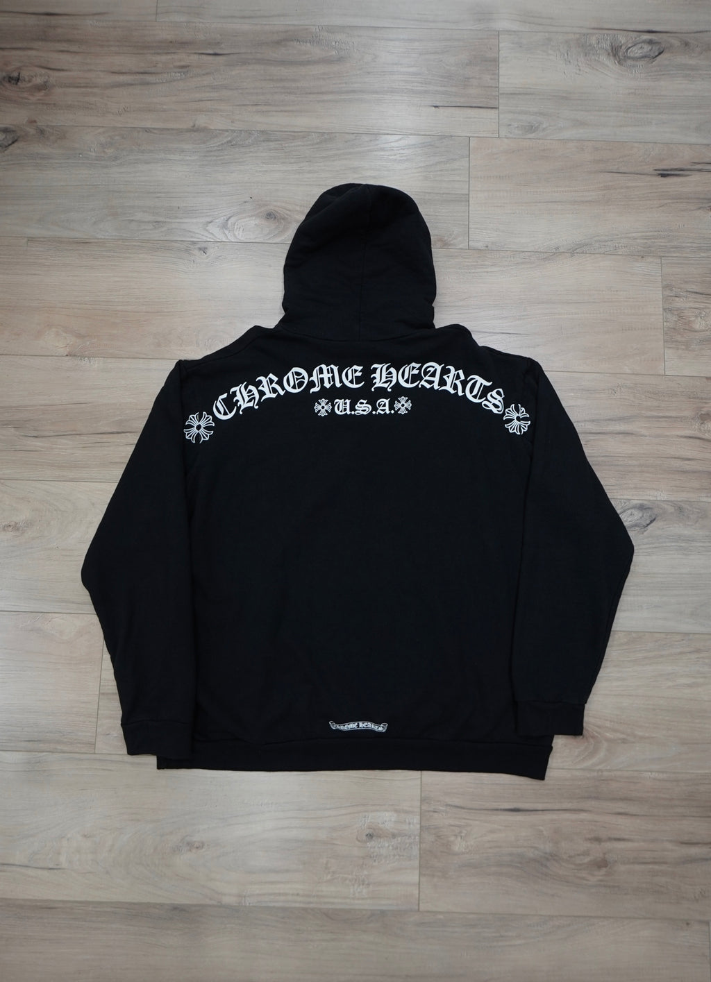 Chrome Hearts T bar Shoulder Logo Black Hoodie