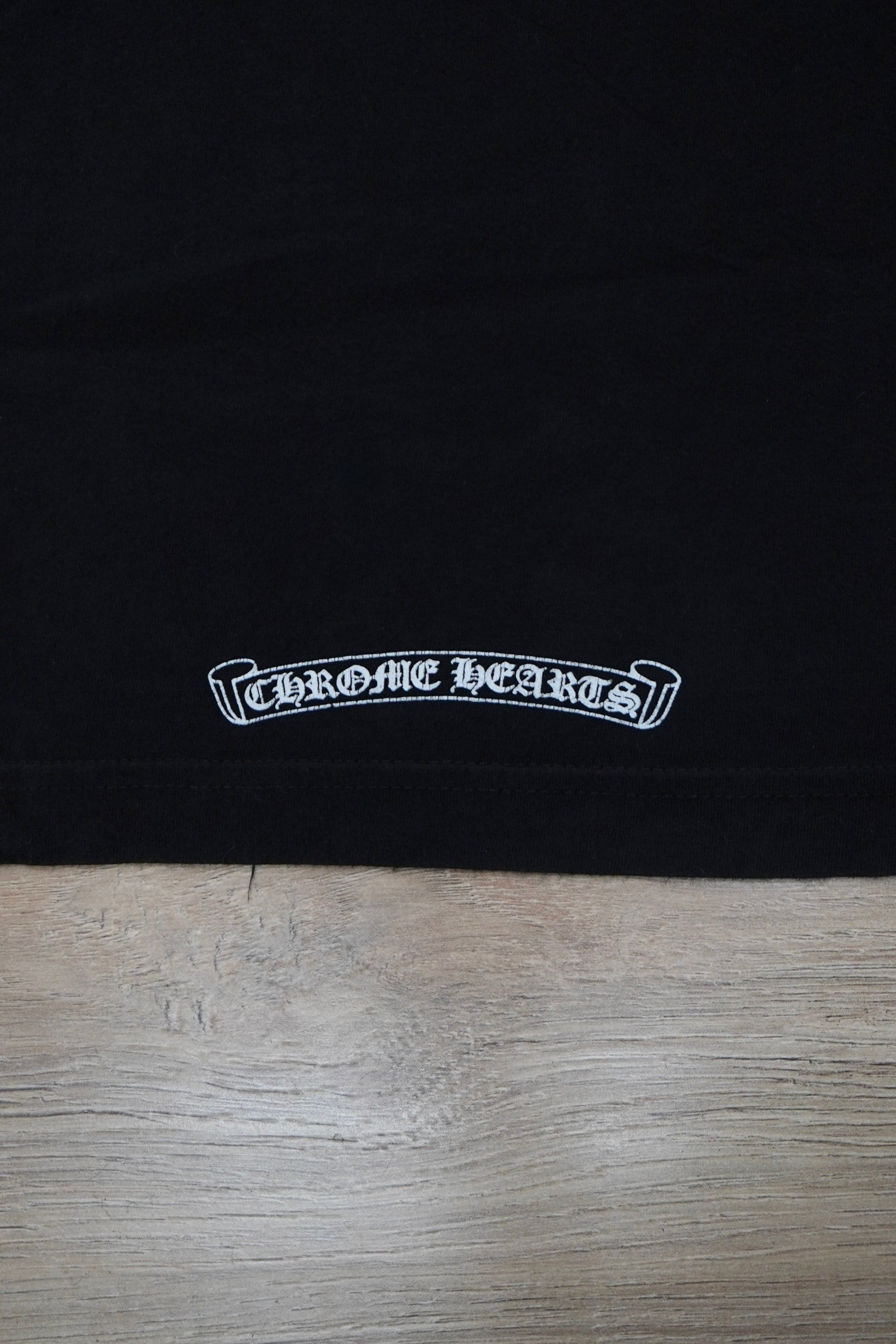 Chrome Hearts Scroll Logo Black T-Shirt