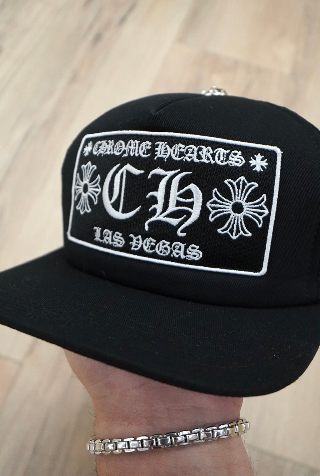  Chrome Hearts Black Trucker Hat 'Las Vegas' Exclusive