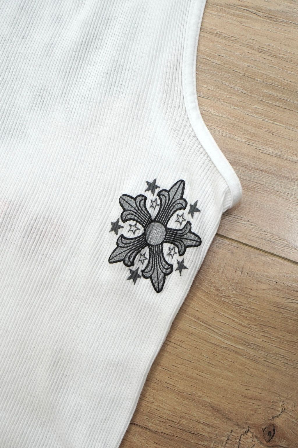 Vintage Chrome Hearts Orange Scroll Ninja Star Tank Top
