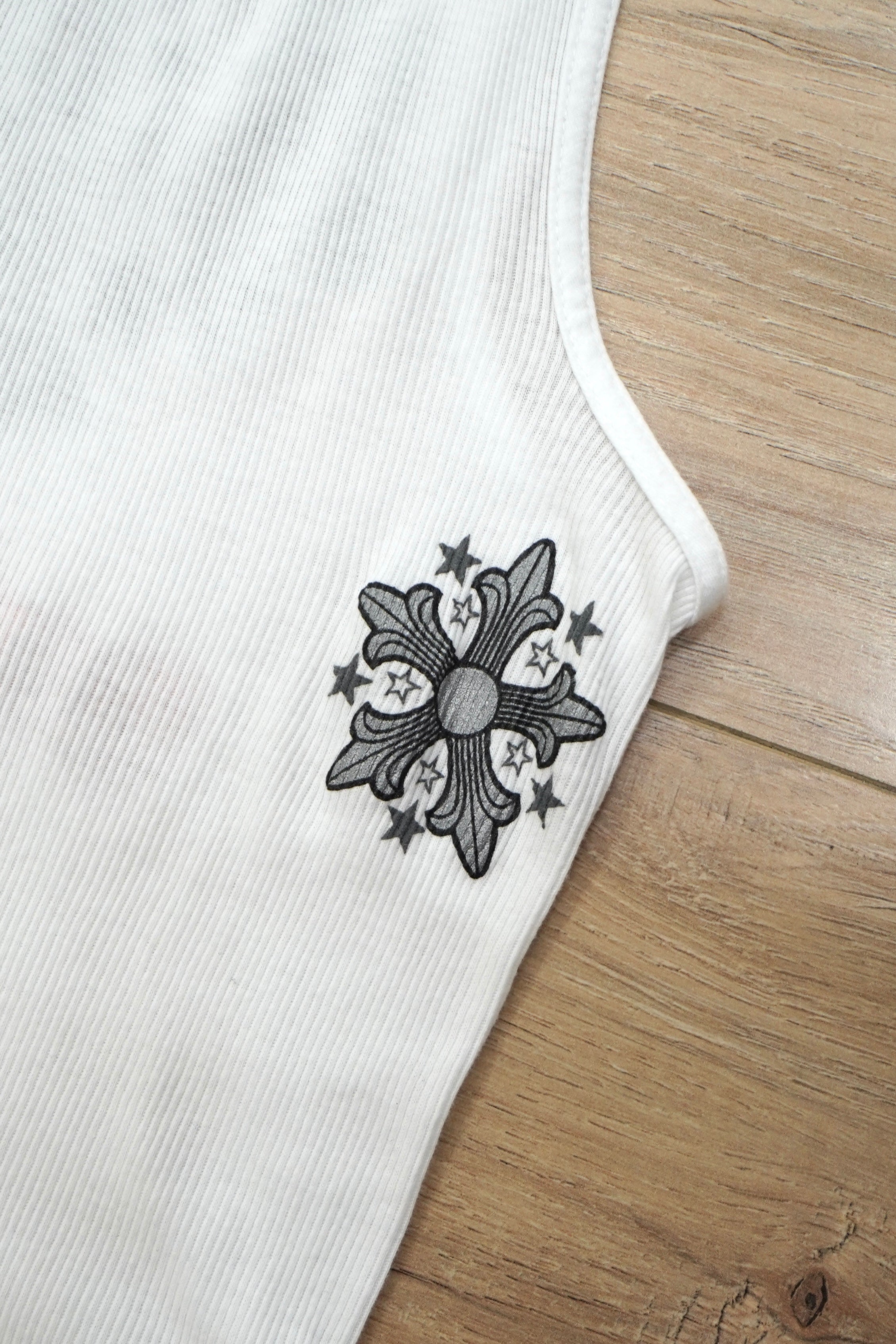 Vintage Chrome Hearts Orange Scroll Ninja Star Tank Top