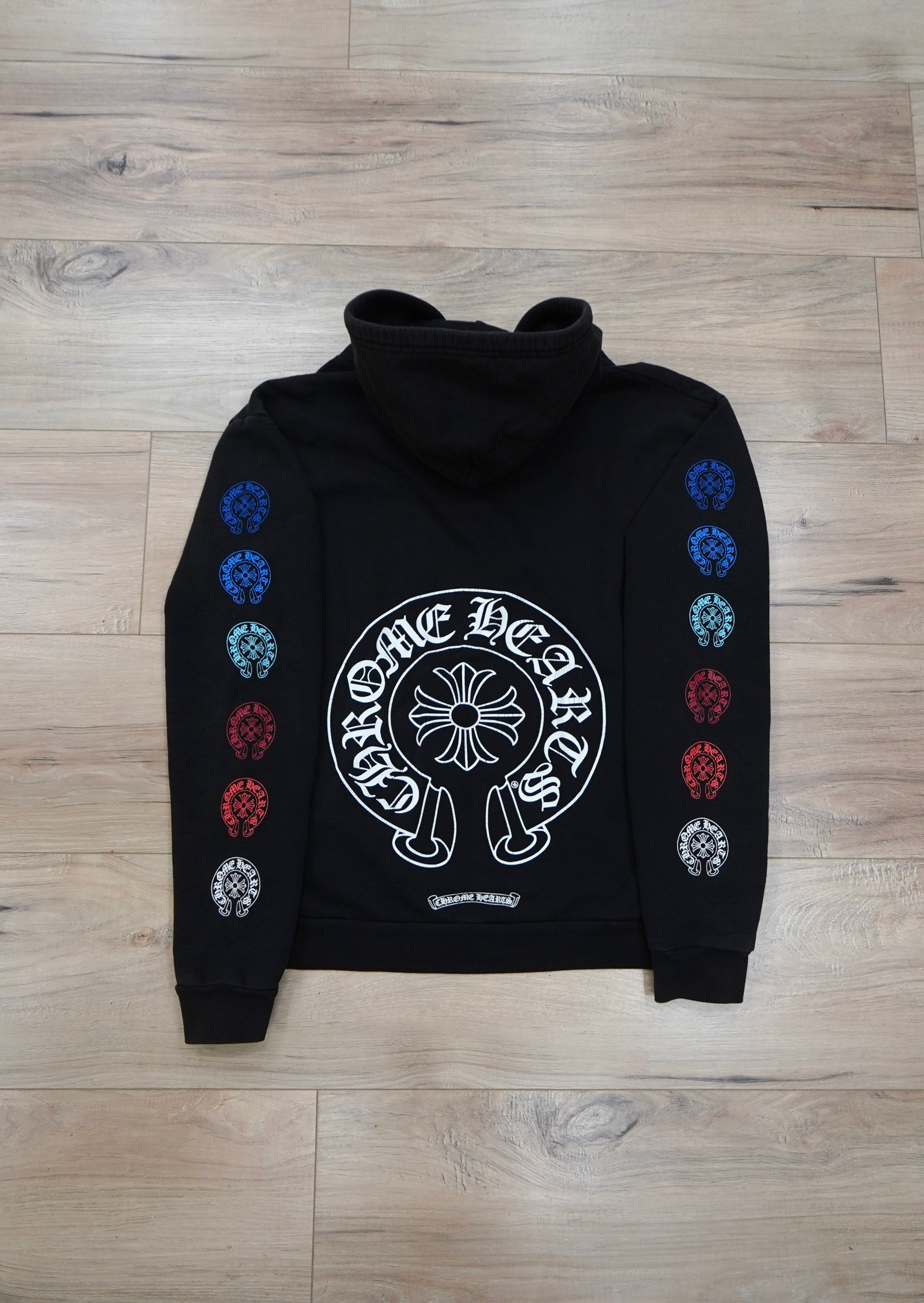 Chrome Hearts Multi Color Horseshoe Logo Zip Up Hoodie