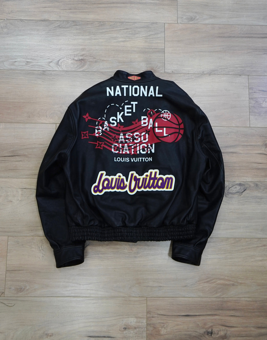 Louis Vuitton × NBA Logos Leather Hero Jacket
