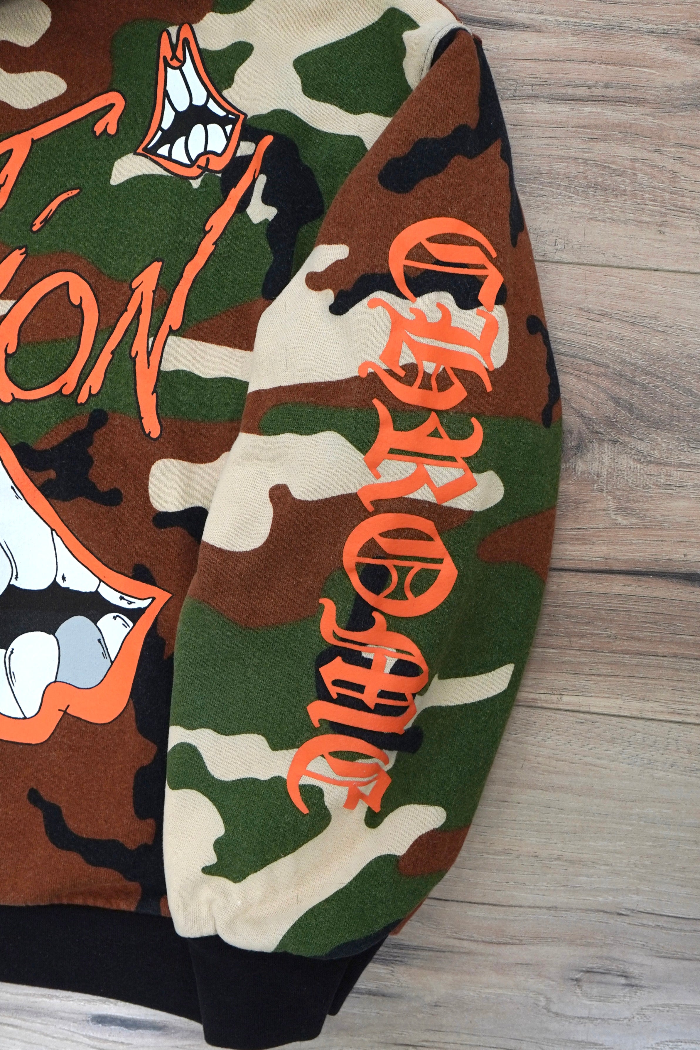 Chrome Hearts x Matty Boy Camo Caution Thermal Zip Up Hoodie