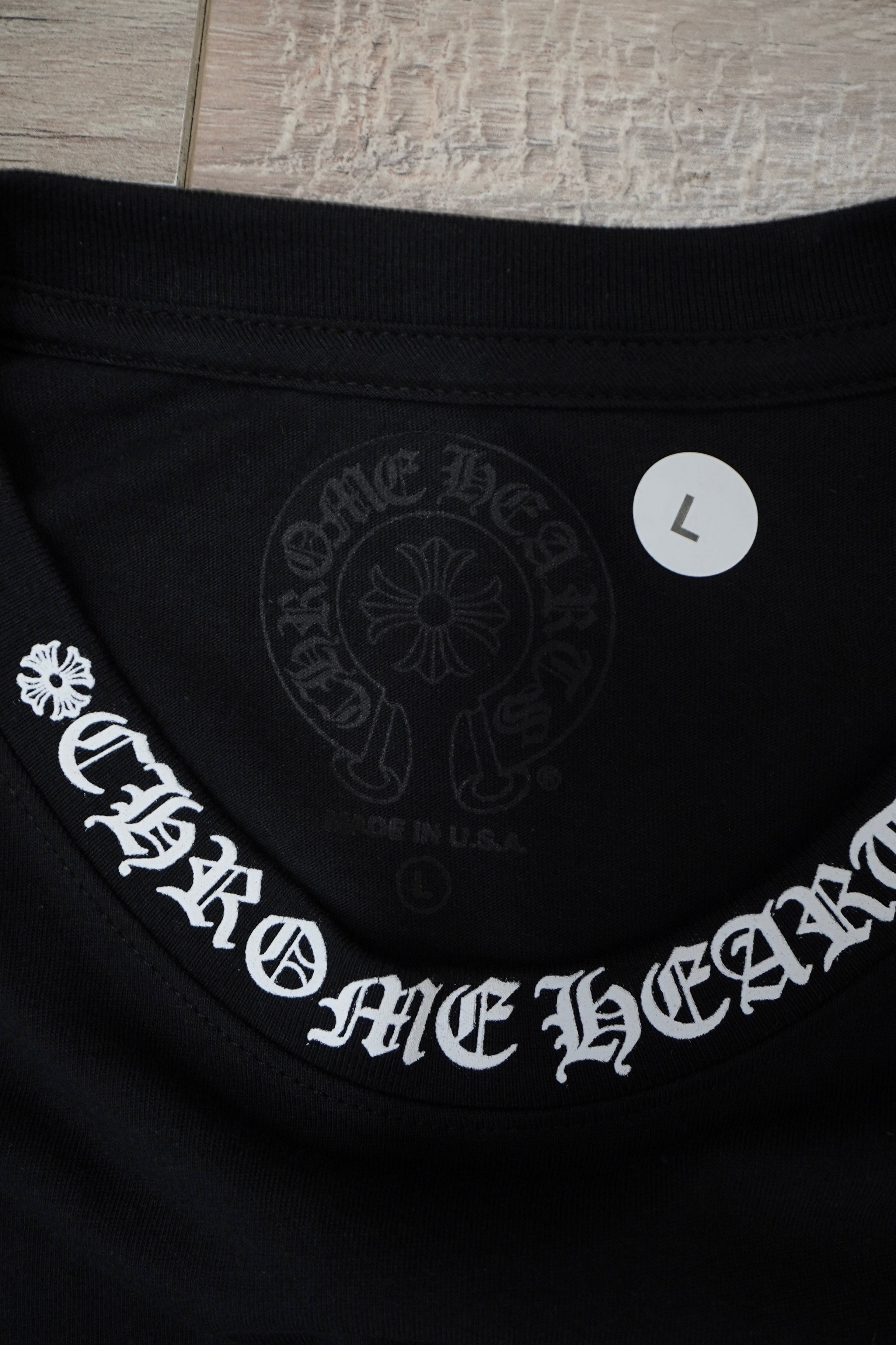 Chrome Hearts Neck Logo Black Long Sleeve