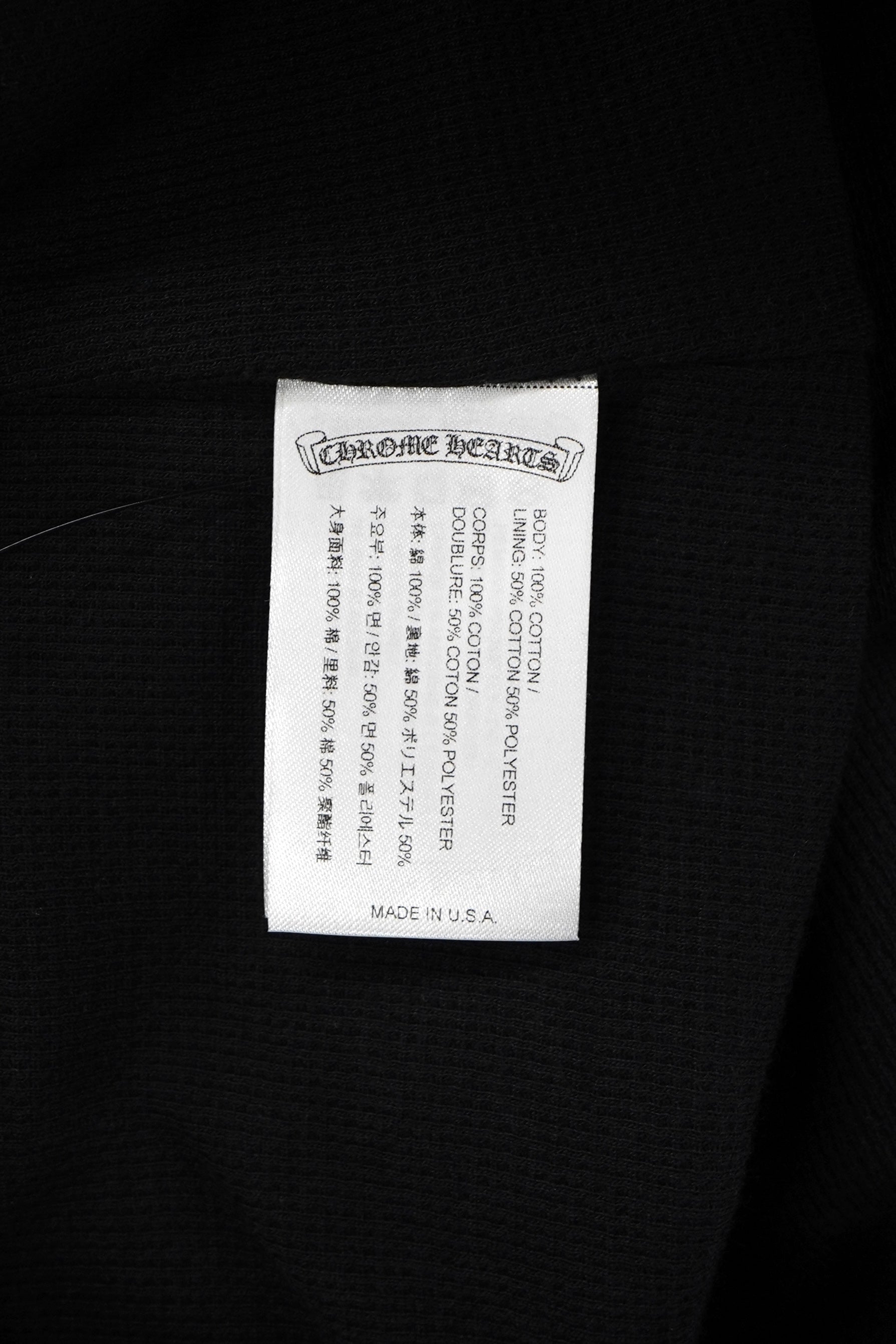 Chrome Hearts Vertical Logo Thermal Zip Up Hoodie