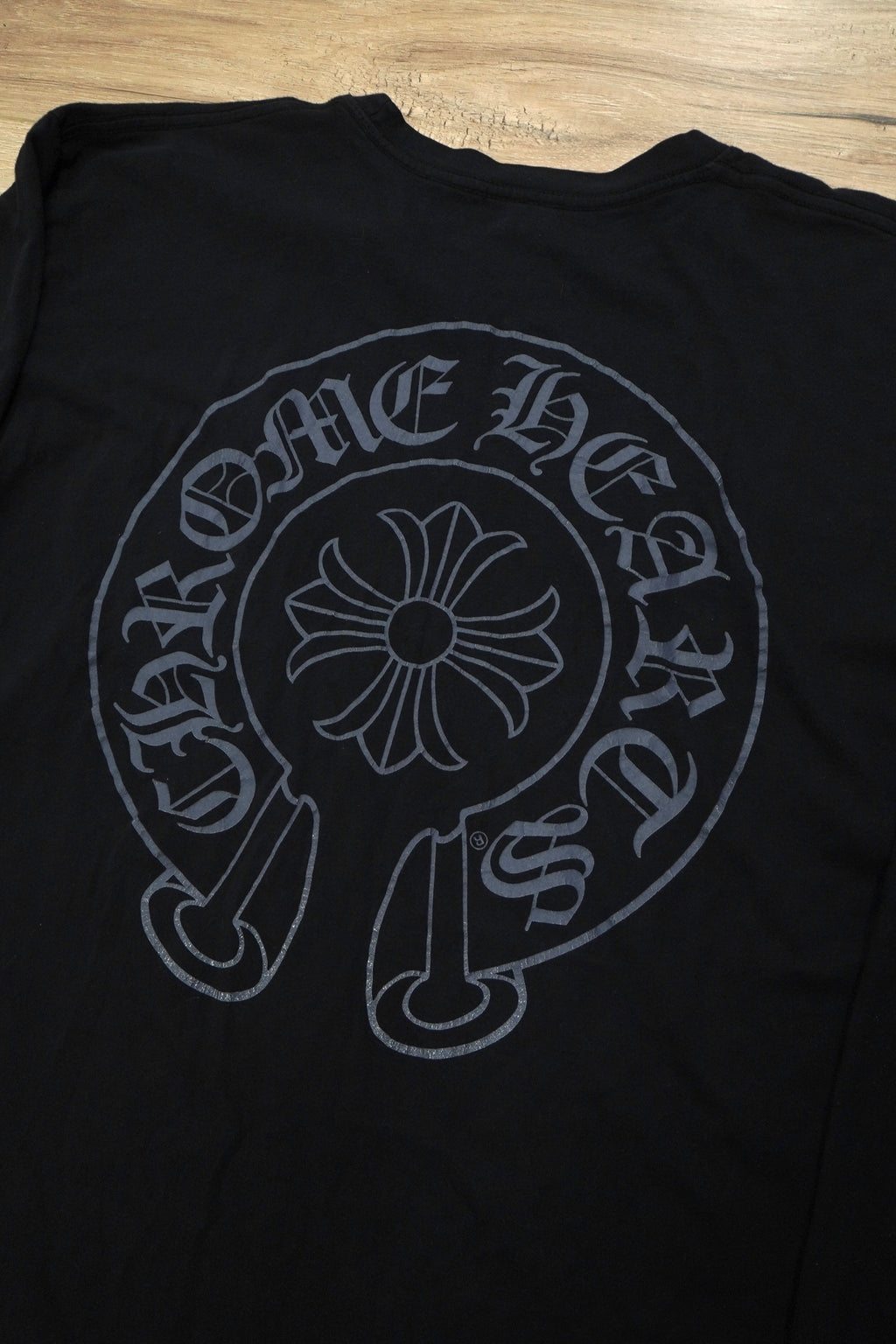Chrome Hearts Black & Grey Horseshoe Staff Long Sleeve