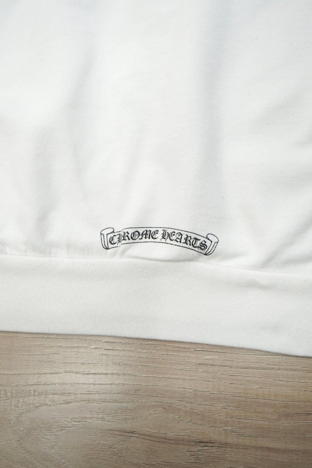 Chrome Hearts Vertical Logo White Hoodie