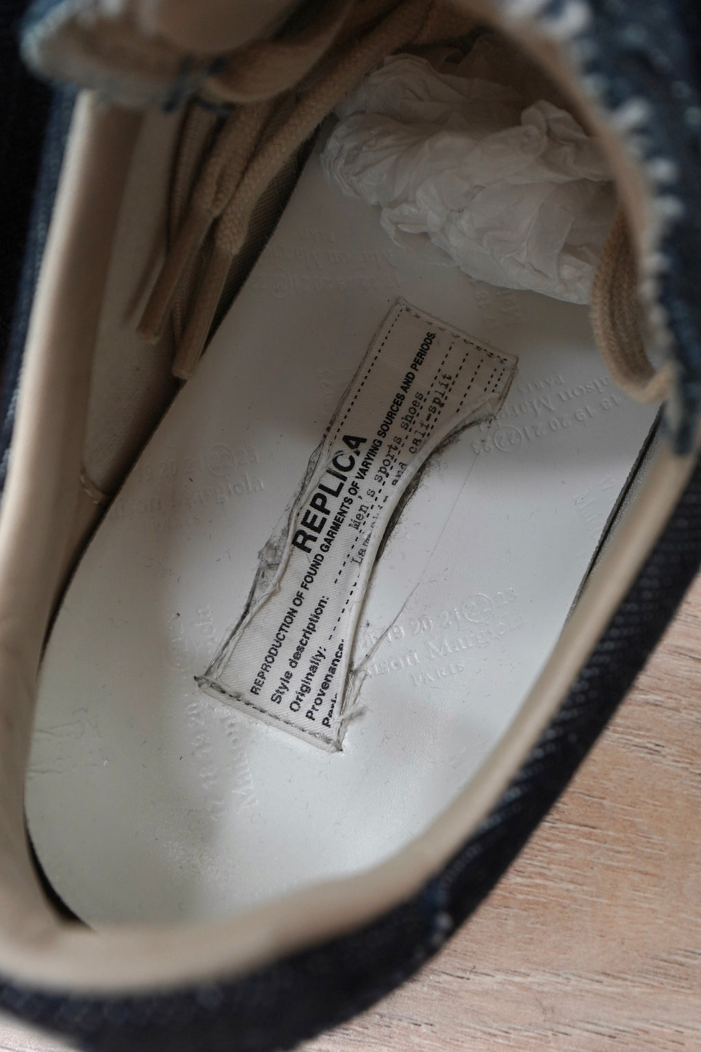 Maison Margiela Replica Exclusive Denim Low-Top Sneakers