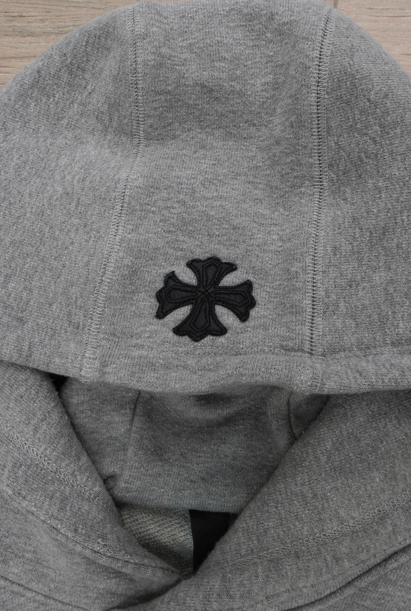 Chrome Hearts Plus Cross Patch Grey Hoodie