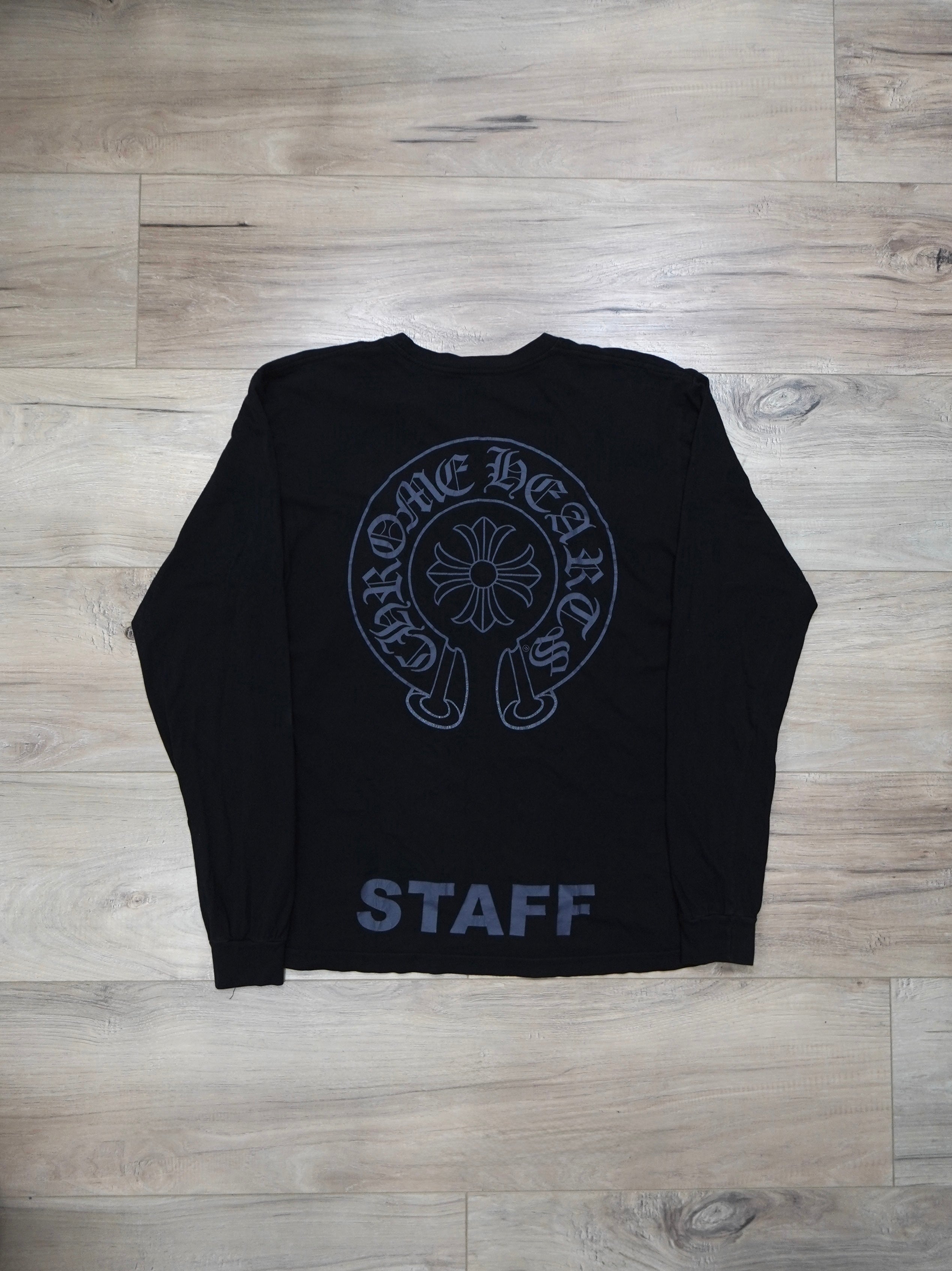 Chrome Hearts Black & Grey Horseshoe Staff Long Sleeve
