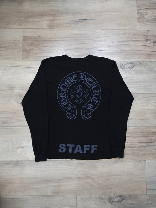 Chrome Hearts Black & Grey Horseshoe Staff Long Sleeve