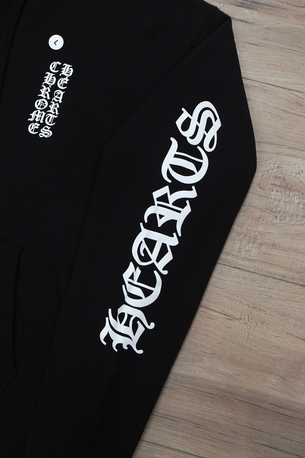 Chrome Hearts Vertical Logo Thermal Zip Up Hoodie