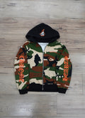 Chrome Hearts x Matty Boy Camo Caution Thermal Zip Up Hoodie