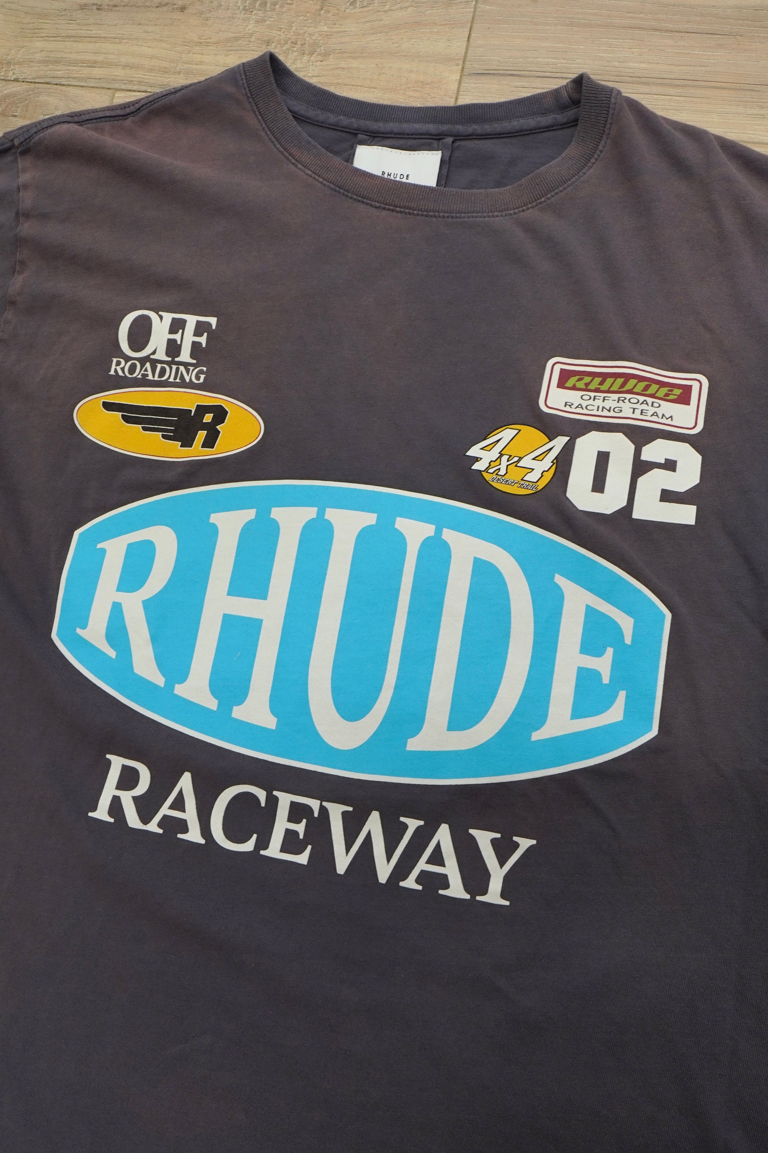Rhude Raceway T-Shirt Vintage Grey