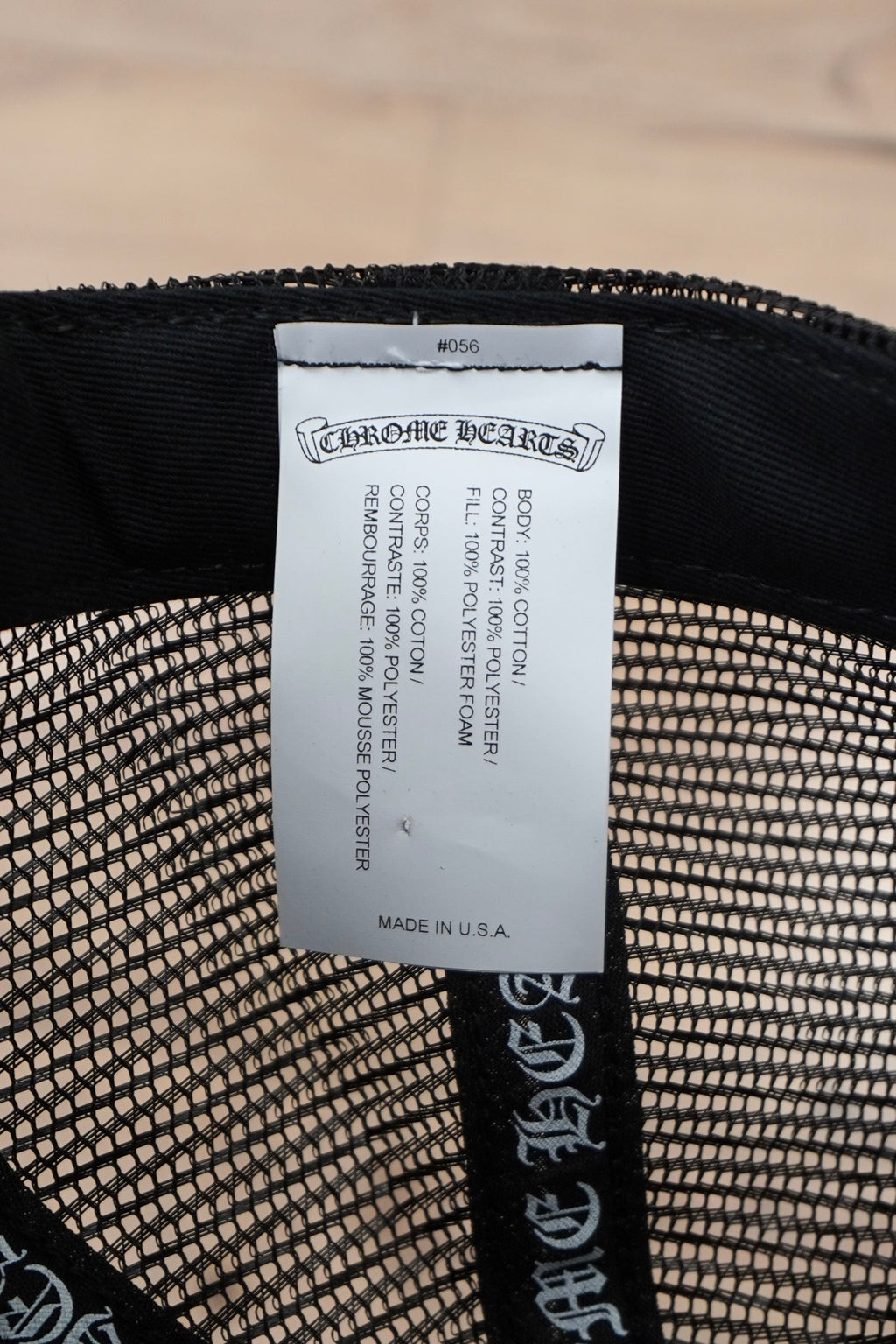 Chrome Hearts FUCK Hollywood Black Trucker Hat