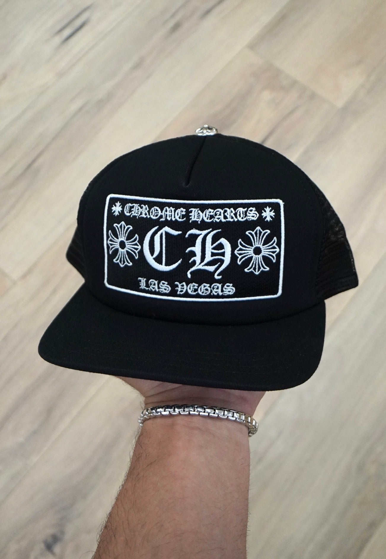  Chrome Hearts Black Trucker Hat 'Las Vegas' Exclusive