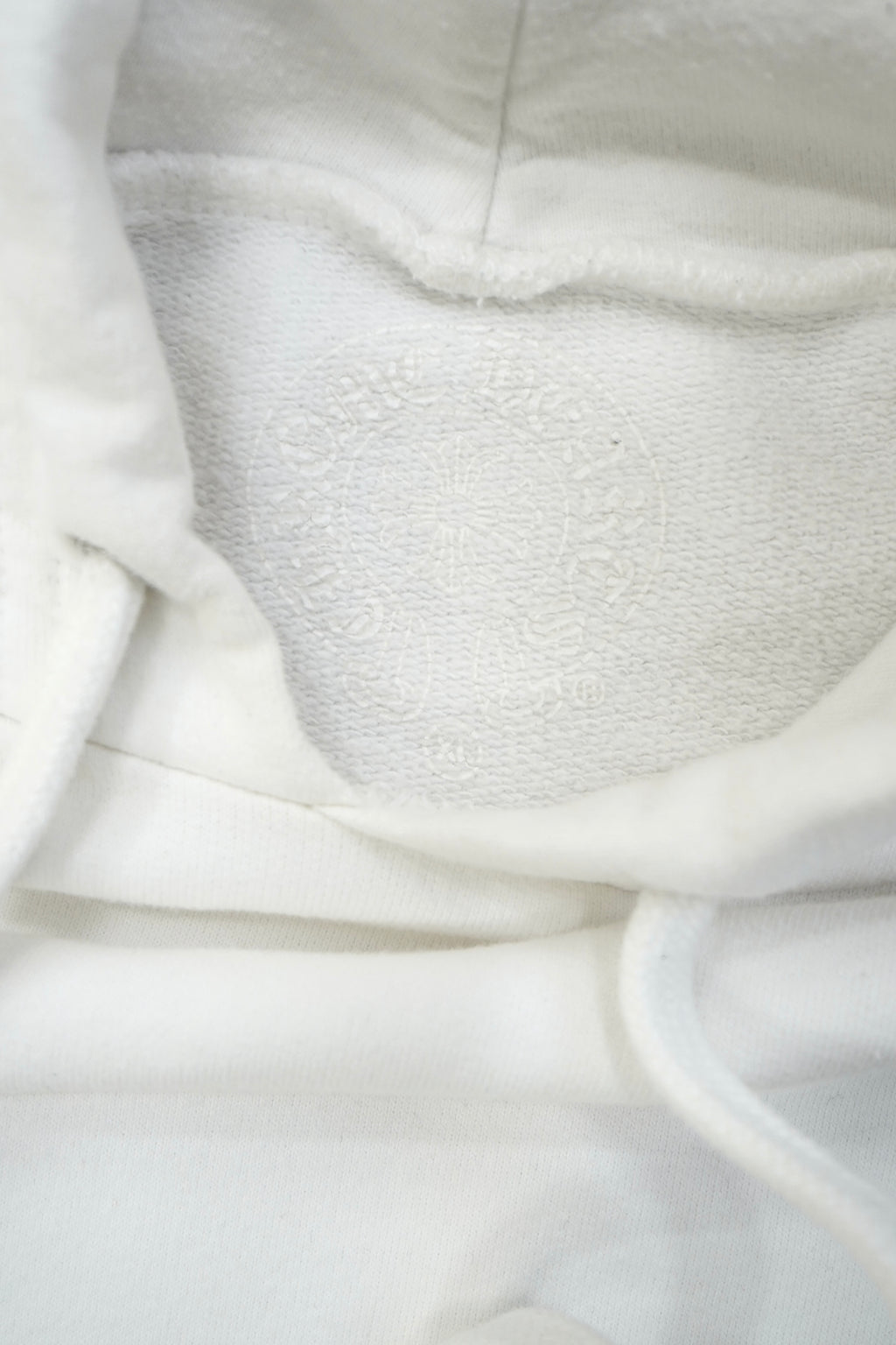 Chrome Hearts Vertical Logo White Hoodie