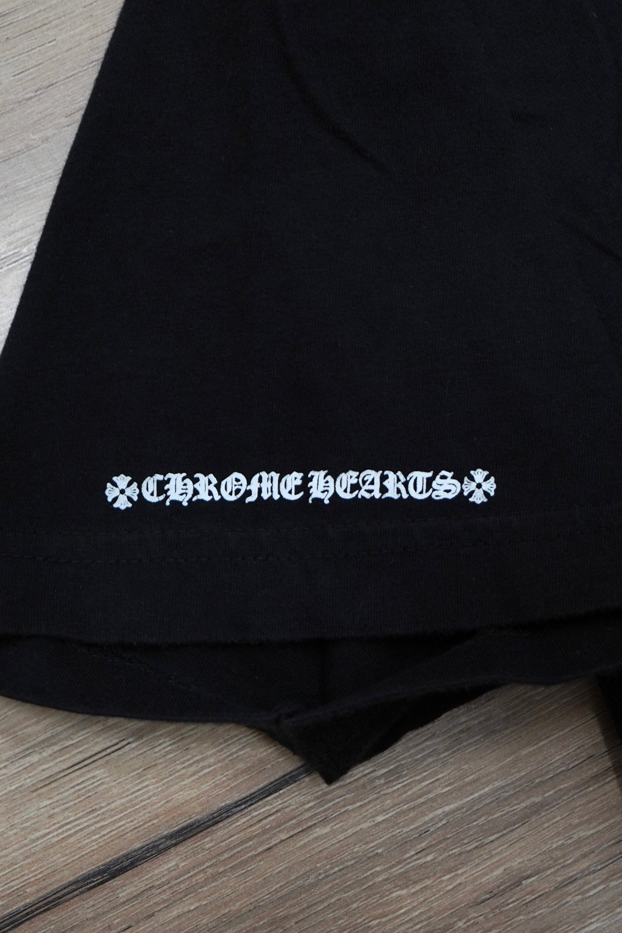 Chrome Hearts Scroll Logo Black T-Shirt