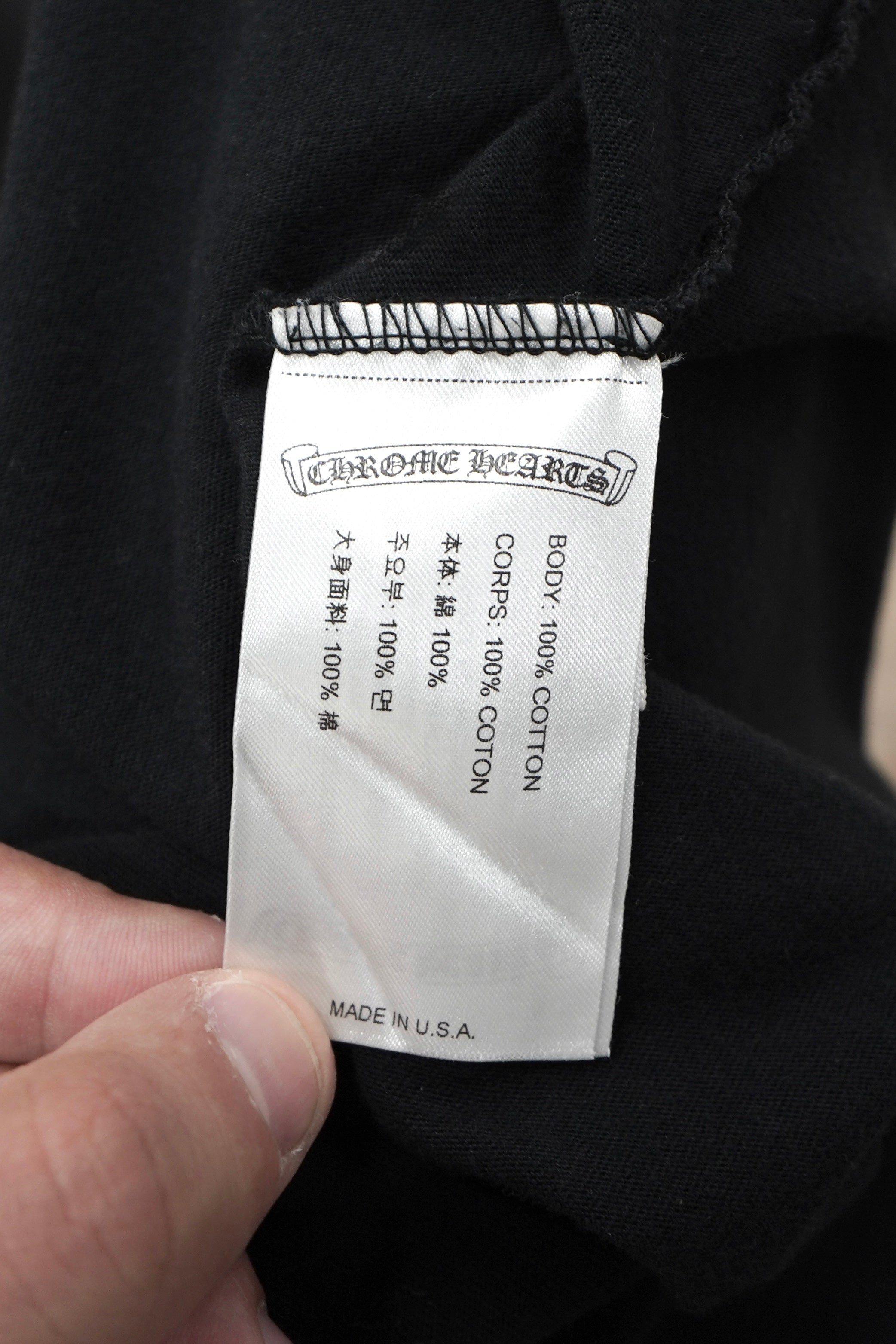 Chrome Hearts Script Logo Black Long-Sleeve