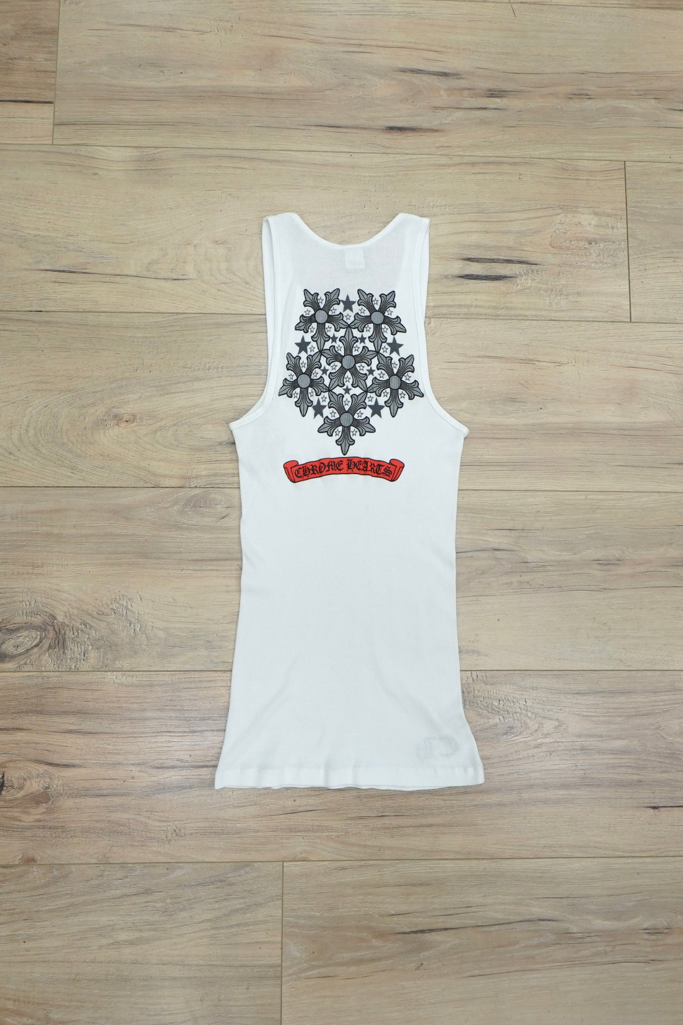 Vintage Chrome Hearts Orange Scroll Ninja Star Tank Top