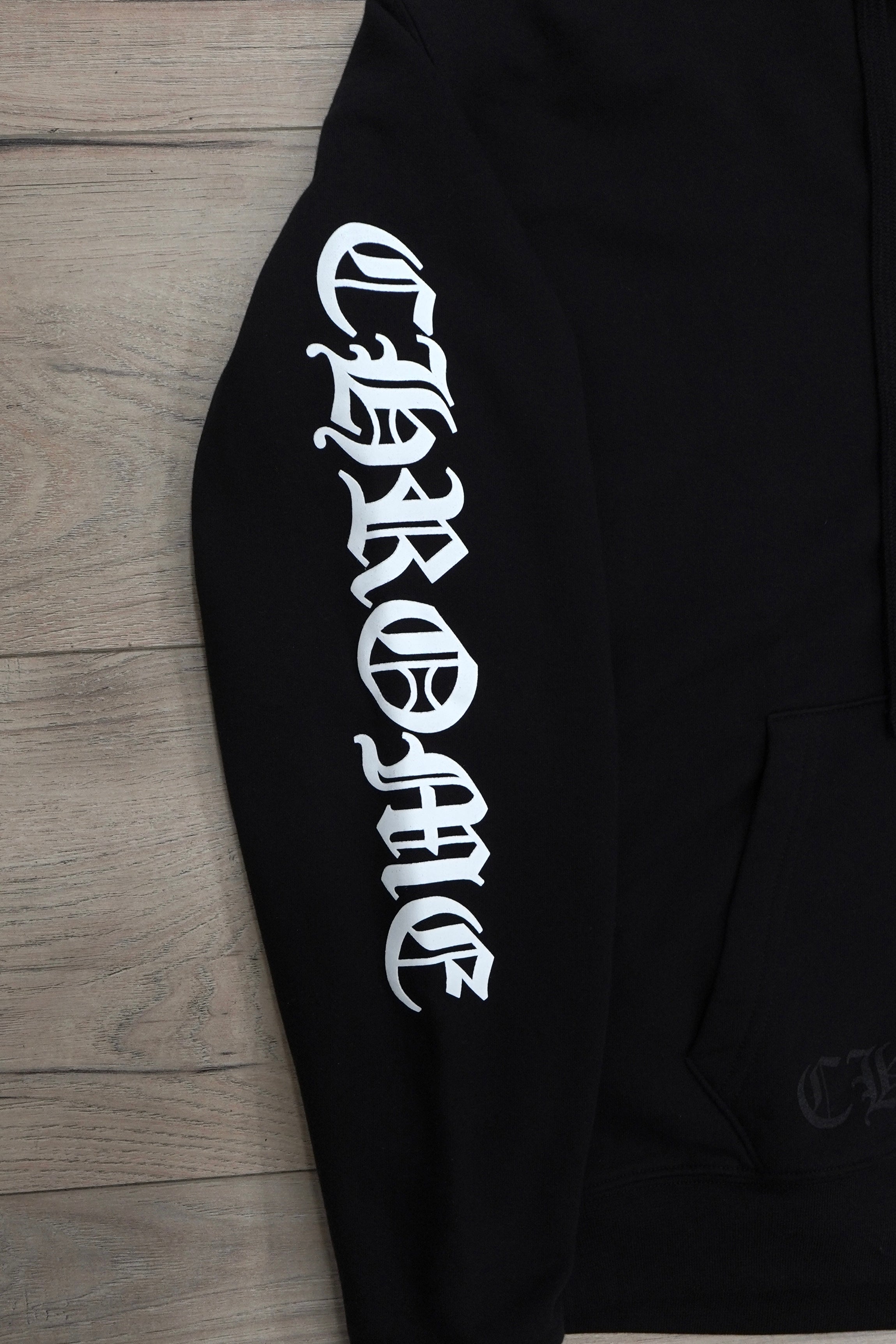 Chrome Hearts Vertical Logo Thermal Zip Up Hoodie