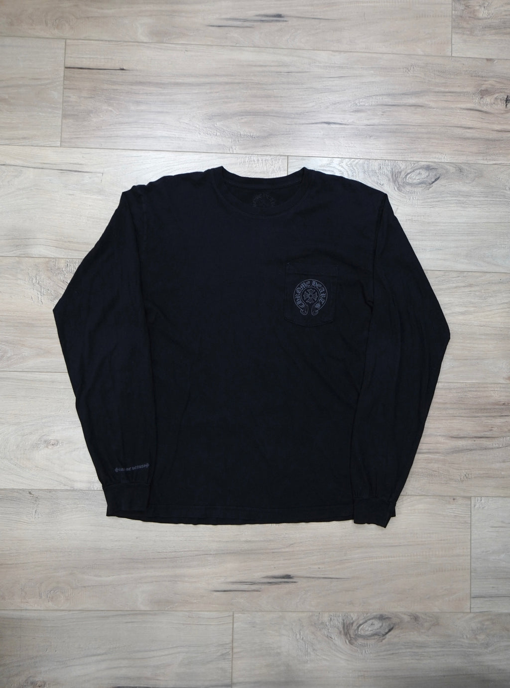 Chrome Hearts Black & Grey Horseshoe Staff Long Sleeve