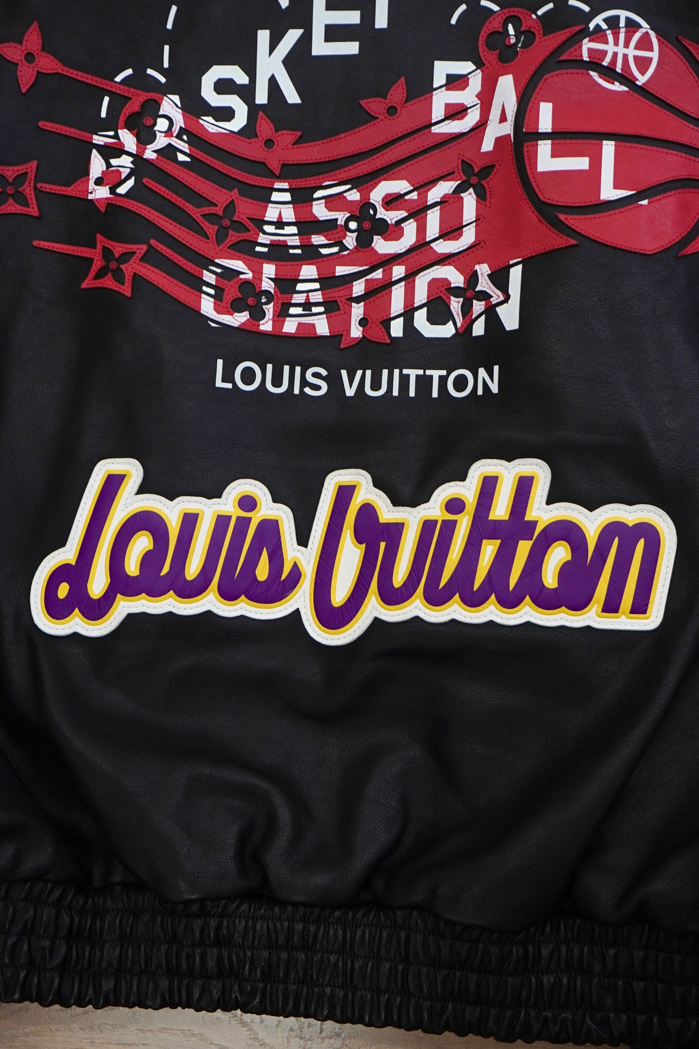 Louis Vuitton × NBA Logos Leather Hero Jacket