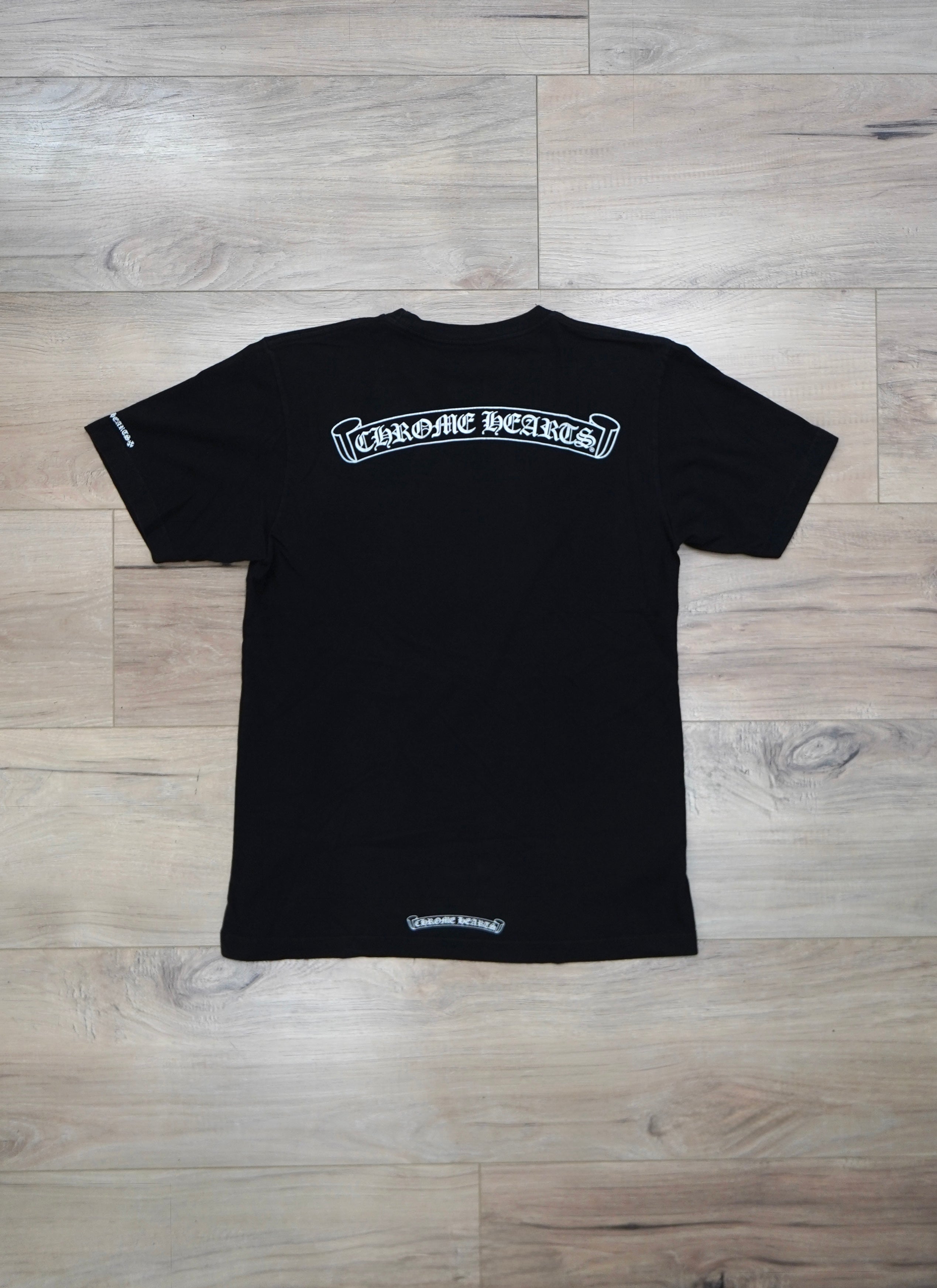 Chrome Hearts Scroll Logo Black T-Shirt