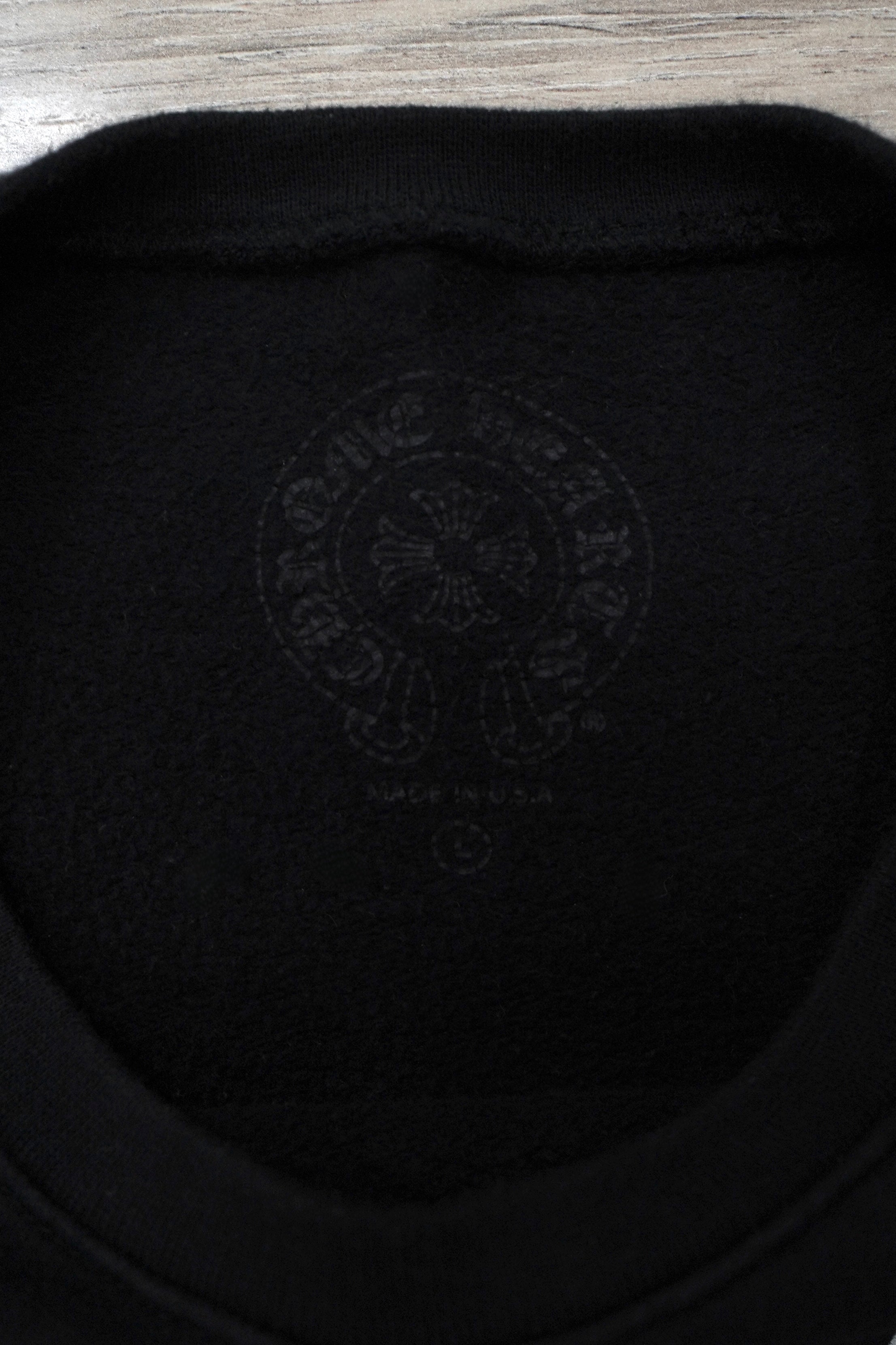 Chrome Hearts Horseshoe Floral Black Crewneck Sweatshirt