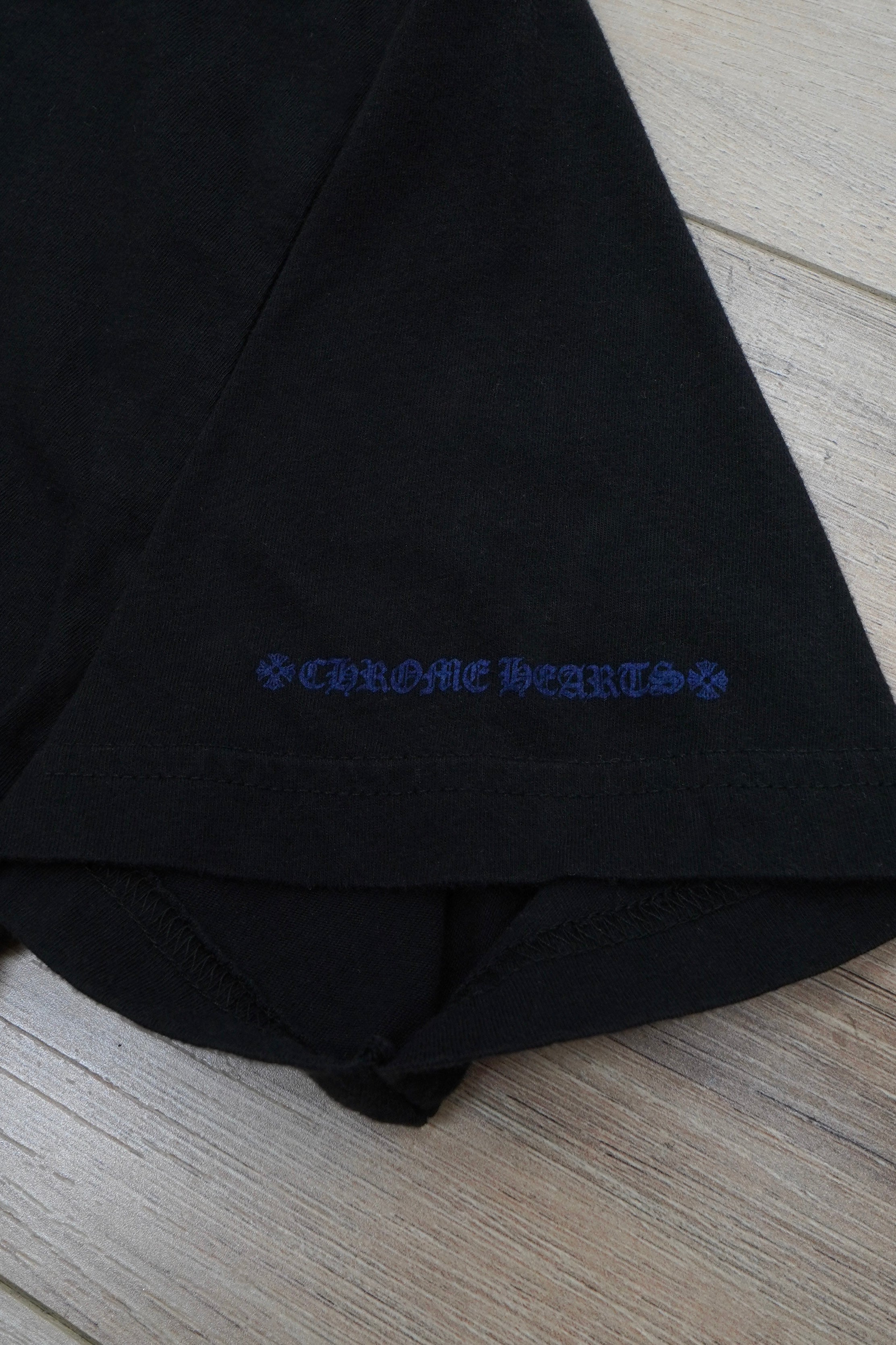 Chrome Hearts Blue Neck Print Logo T-Shirt