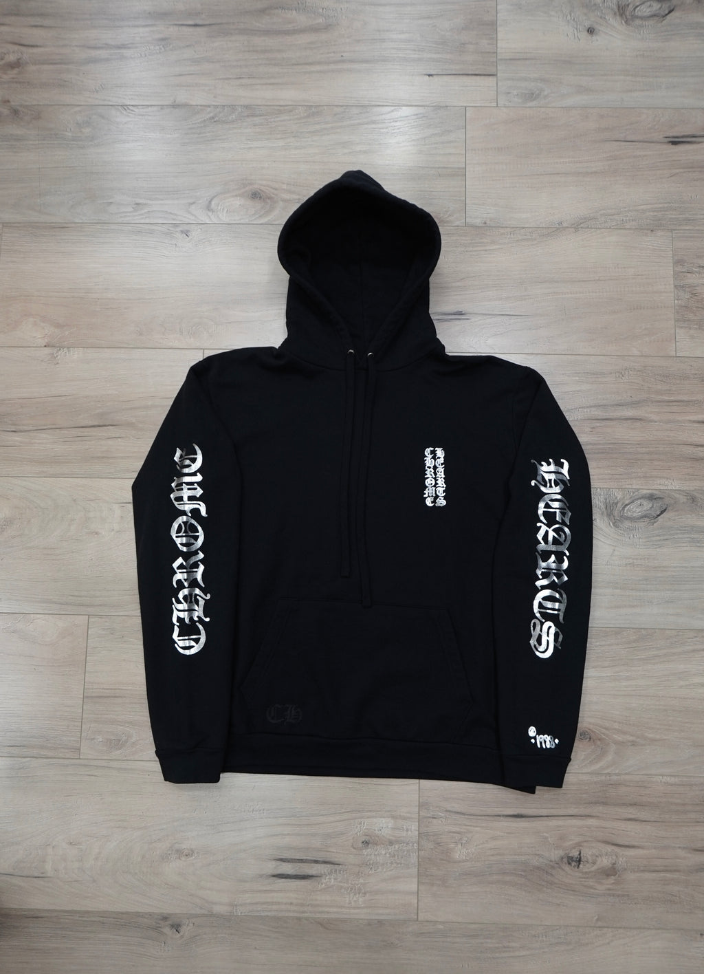 Chrome Hearts Foil Print Vertical Logo Pullover Hoodie