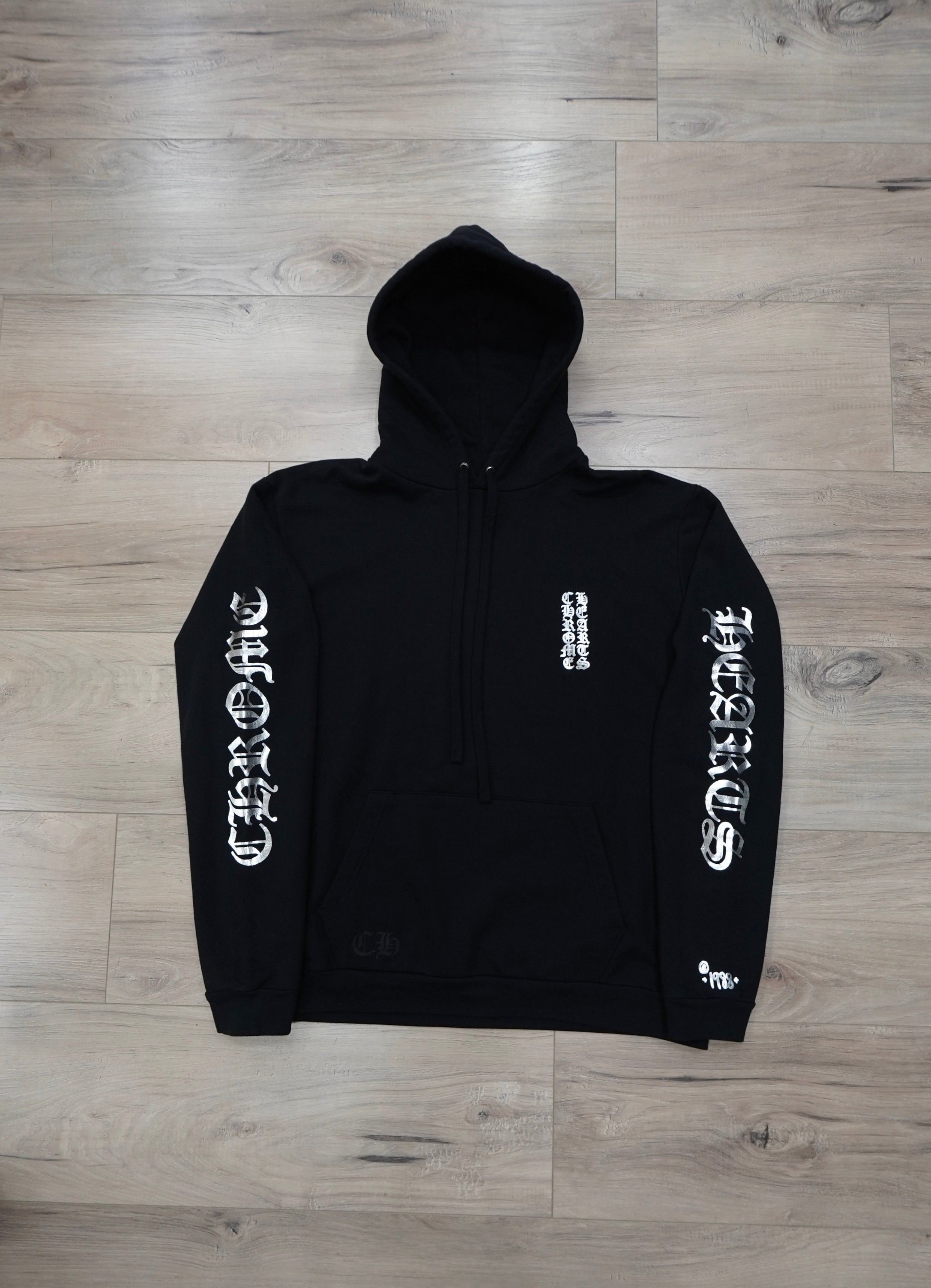 Chrome Hearts Foil Print Vertical Logo Pullover Hoodie