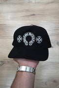 Chrome Hearts Horseshoe Black Denim Baseball Hat