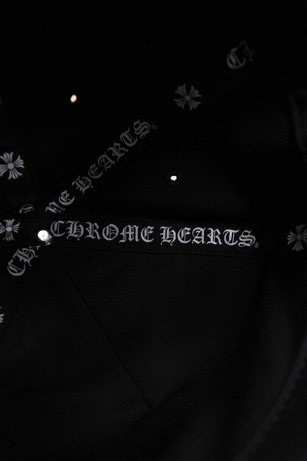 Chrome Hearts Horseshoe Black Denim Baseball Hat