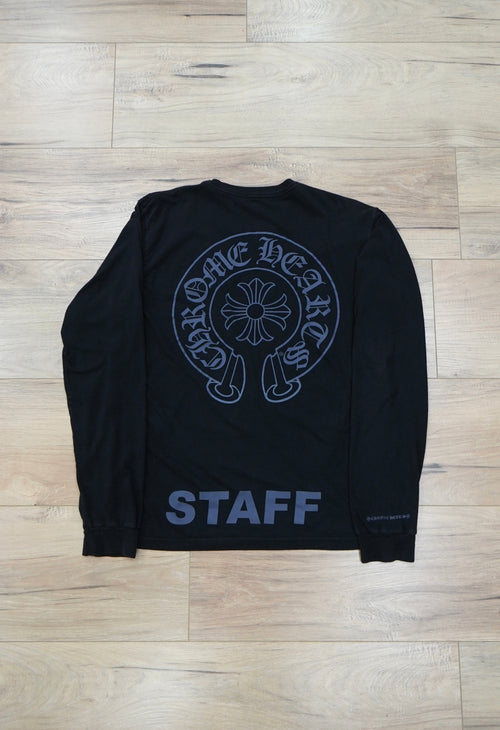 Chrome Hearts Black & Grey Horseshoe Staff Long-Sleeve
